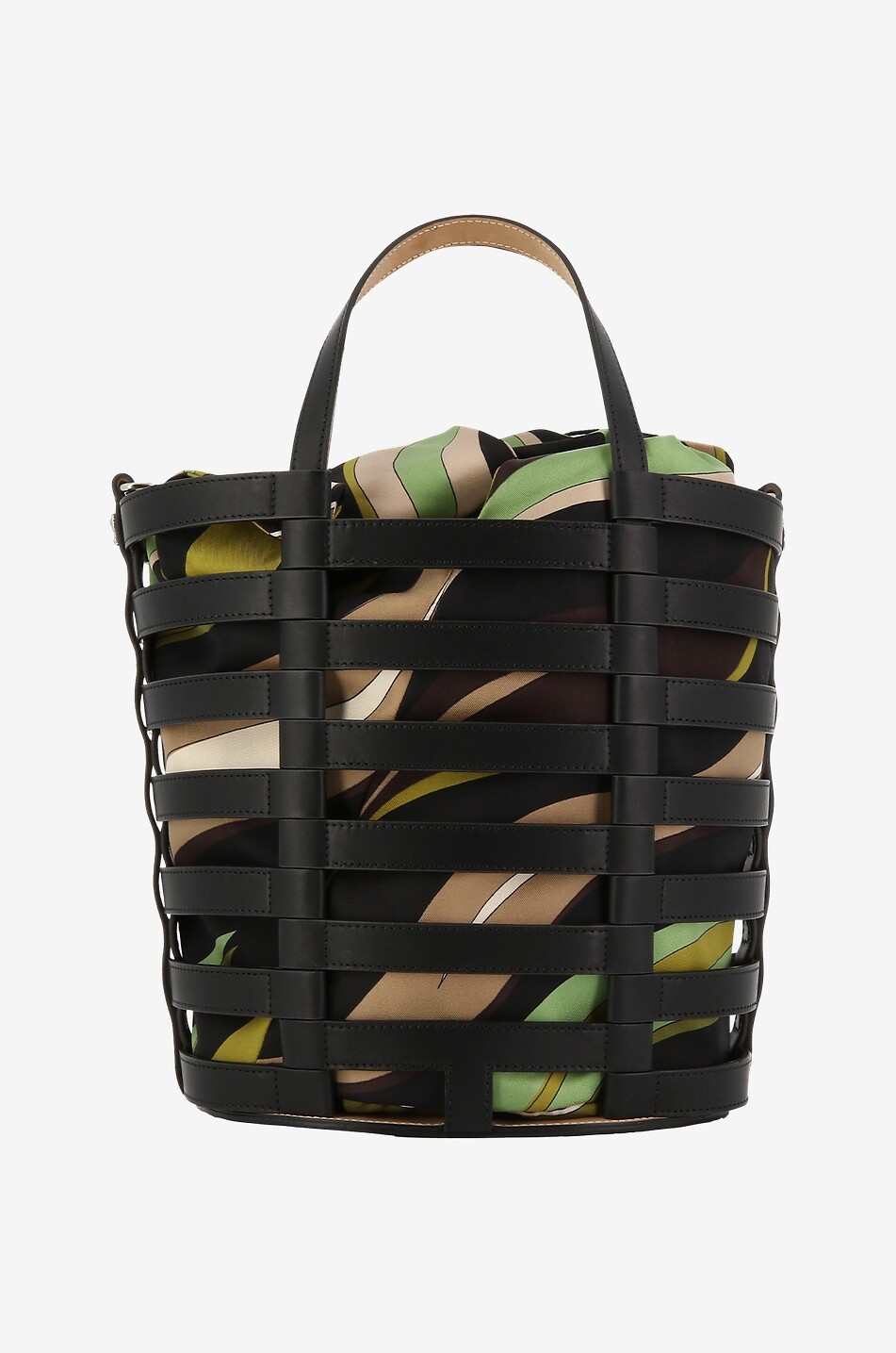 PUCCI Bucket-Tasche aus Leder und Seide Lido Small Damen SCHWARZ 3