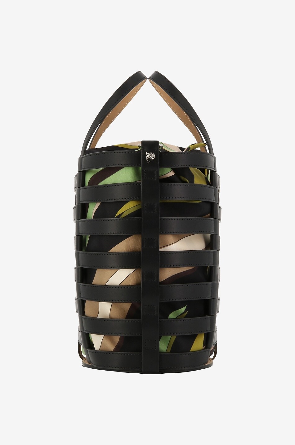 PUCCI Bucket-Tasche aus Leder und Seide Lido Small Damen SCHWARZ 4