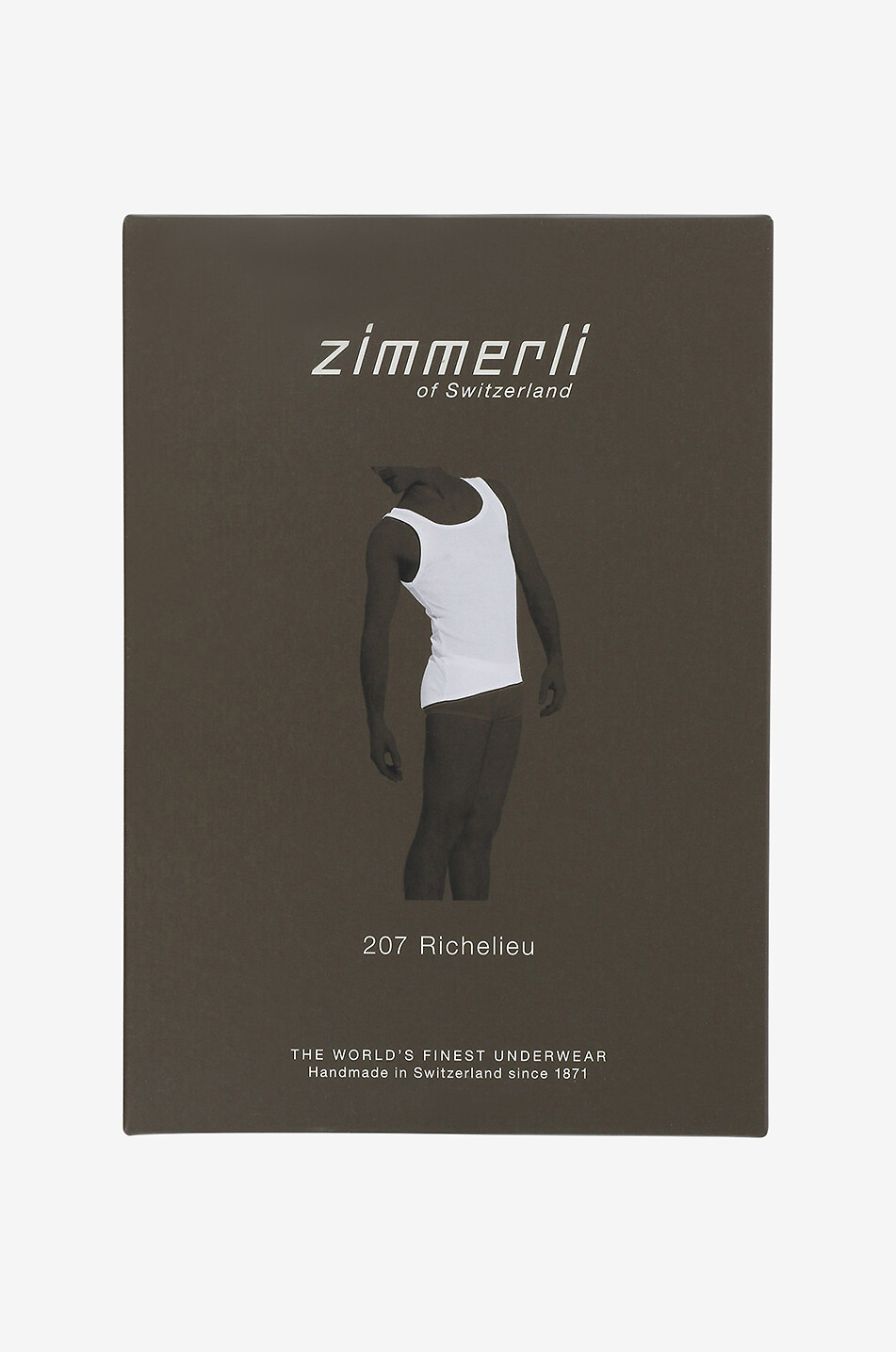 ZIMMERLI Geripptes Unterhemd 207 Richelieu Herren WEISS 1
