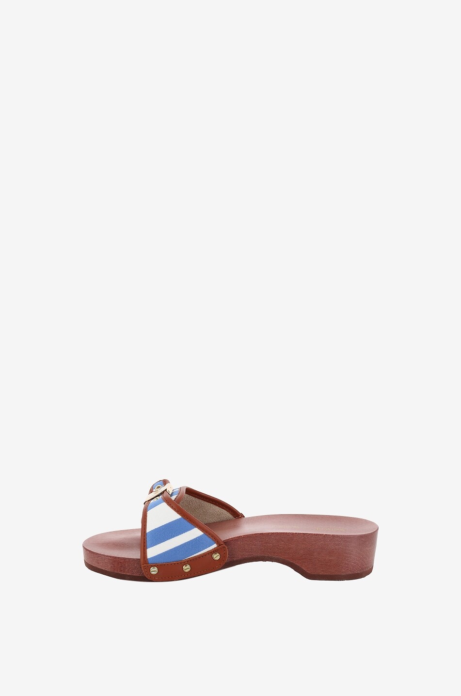 ERES Pescura Heel Maracas wedge mules in fabric and leather Women MEDIUM BLUE 3