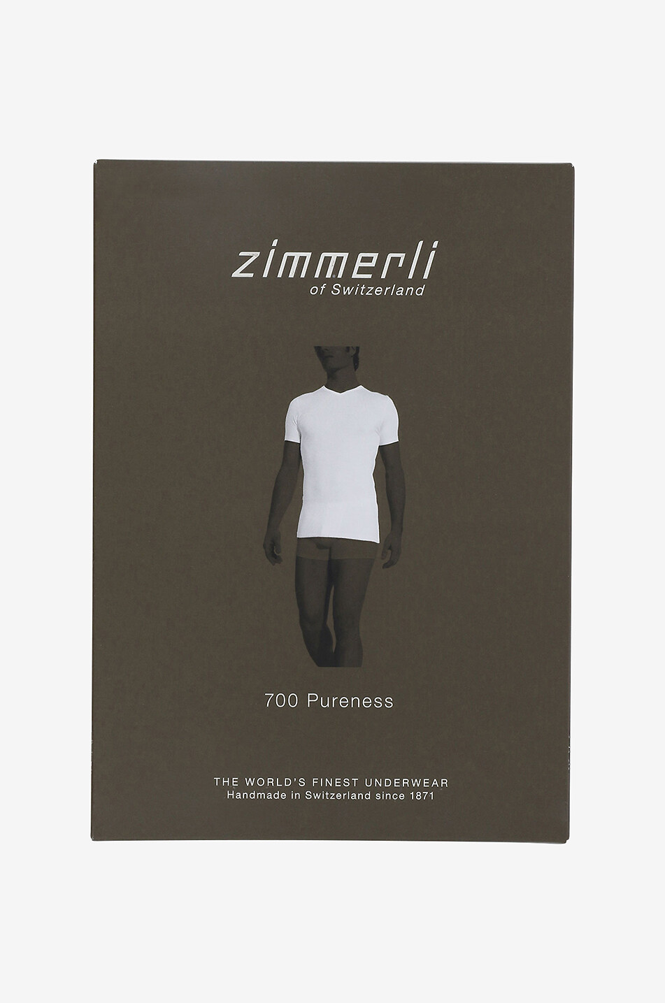 ZIMMERLI T-shirt col V 700 Pureness Homme BLANC 1