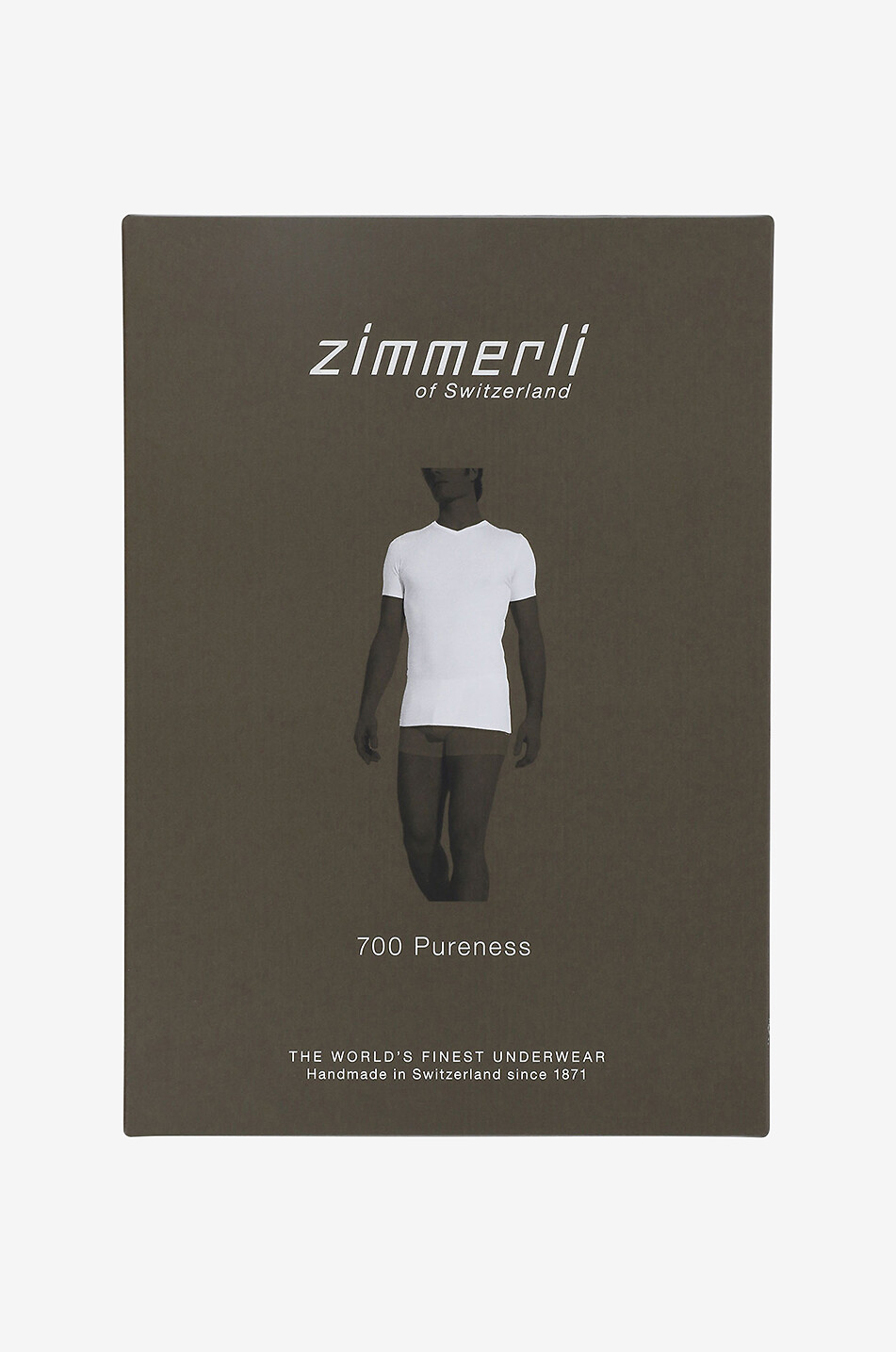 ZIMMERLI 700 Pureness V-neck T-shirt Men GREY 1