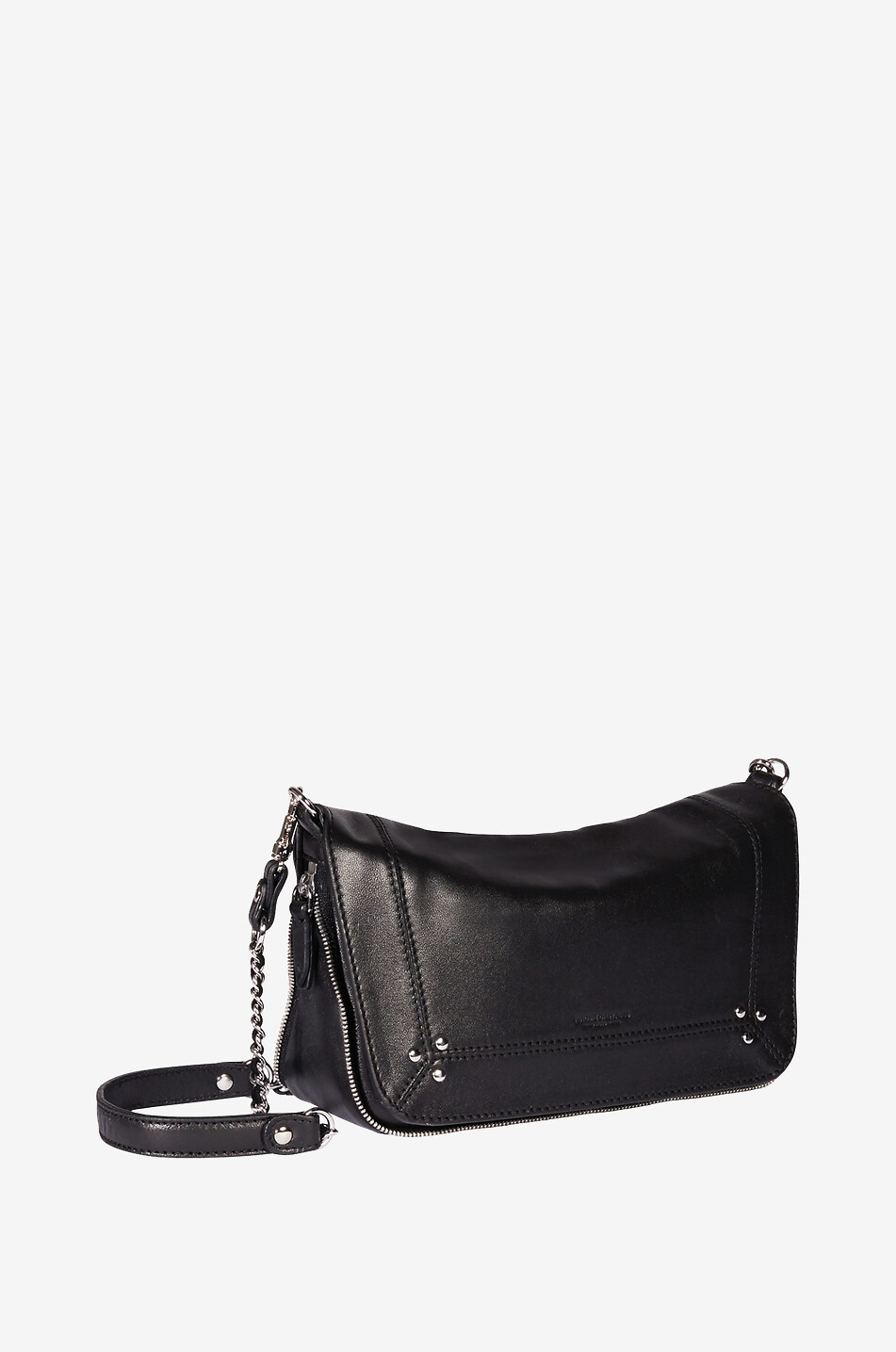 JEROME DREYFUSS Sac porté épaule en cuir de chèvre grainé Bobi Femme NOIR 5