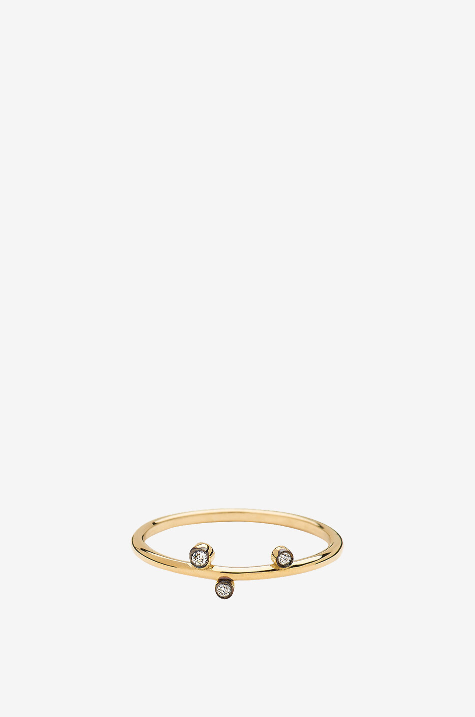 Gelbgoldring mit Diamanten Fleurs Sauvages 3