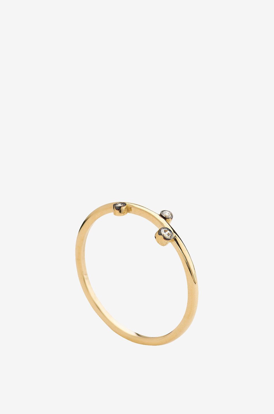 YANNIS SERGAKIS Gelbgoldring mit Diamanten Fleurs Sauvages 3 Damen GOLDEN 2