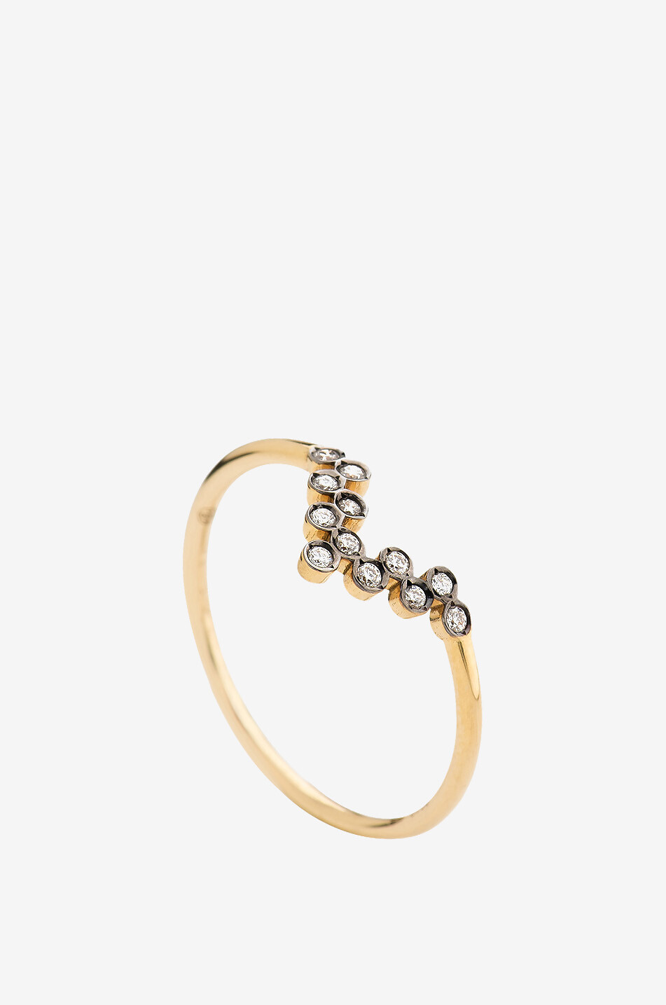 YANNIS SERGAKIS Bague en or jaune et diamants V Femme DORE 2