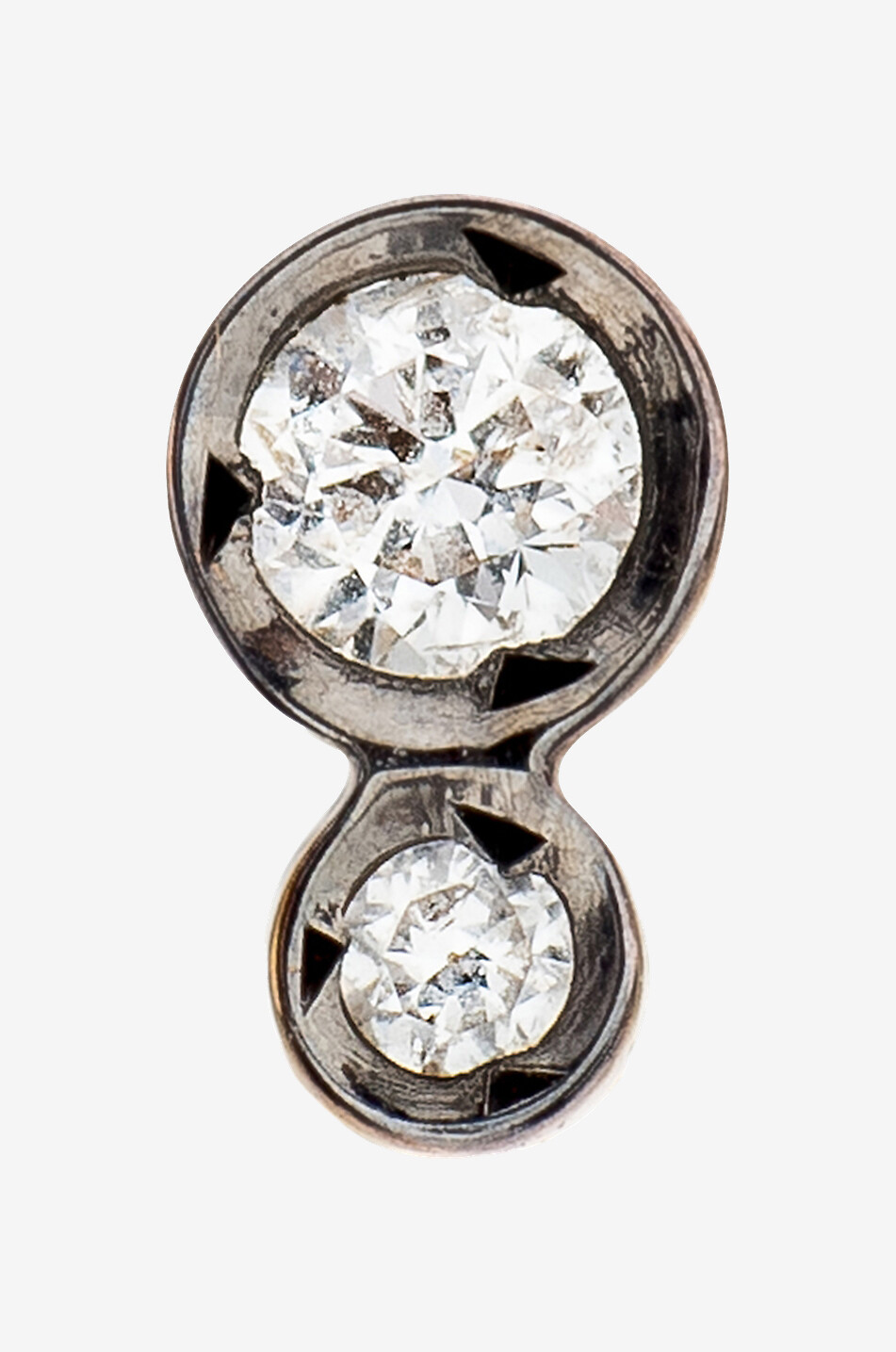YANNIS SERGAKIS Two Diamond yellow gold and diamond stud earrings Women GOLDEN 2