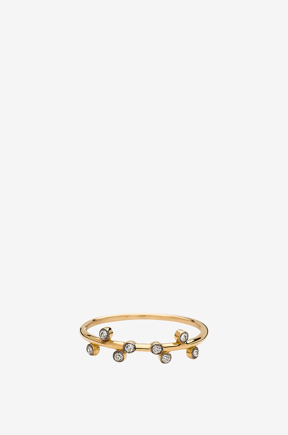 YANNIS SERGAKIS Fleurs Sauvages 8 diamond and yelow gold ring Women GOLDEN 1
