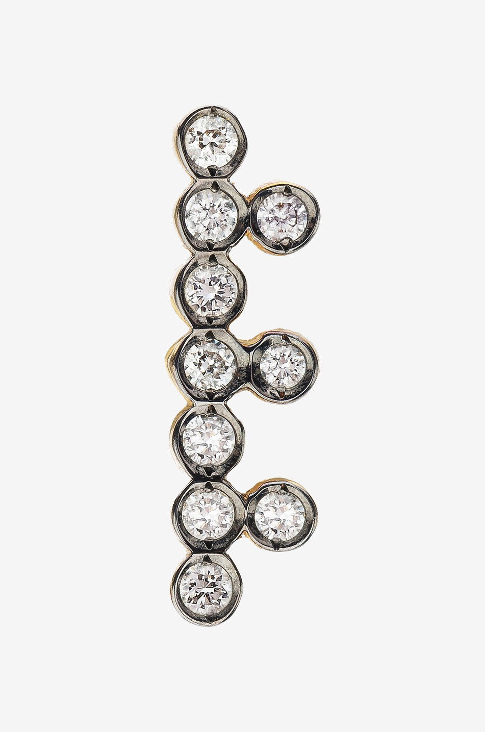 YANNIS SERGAKIS Fleurs Sauvages 10 yellow gold and diamond earrings Women GOLDEN 2