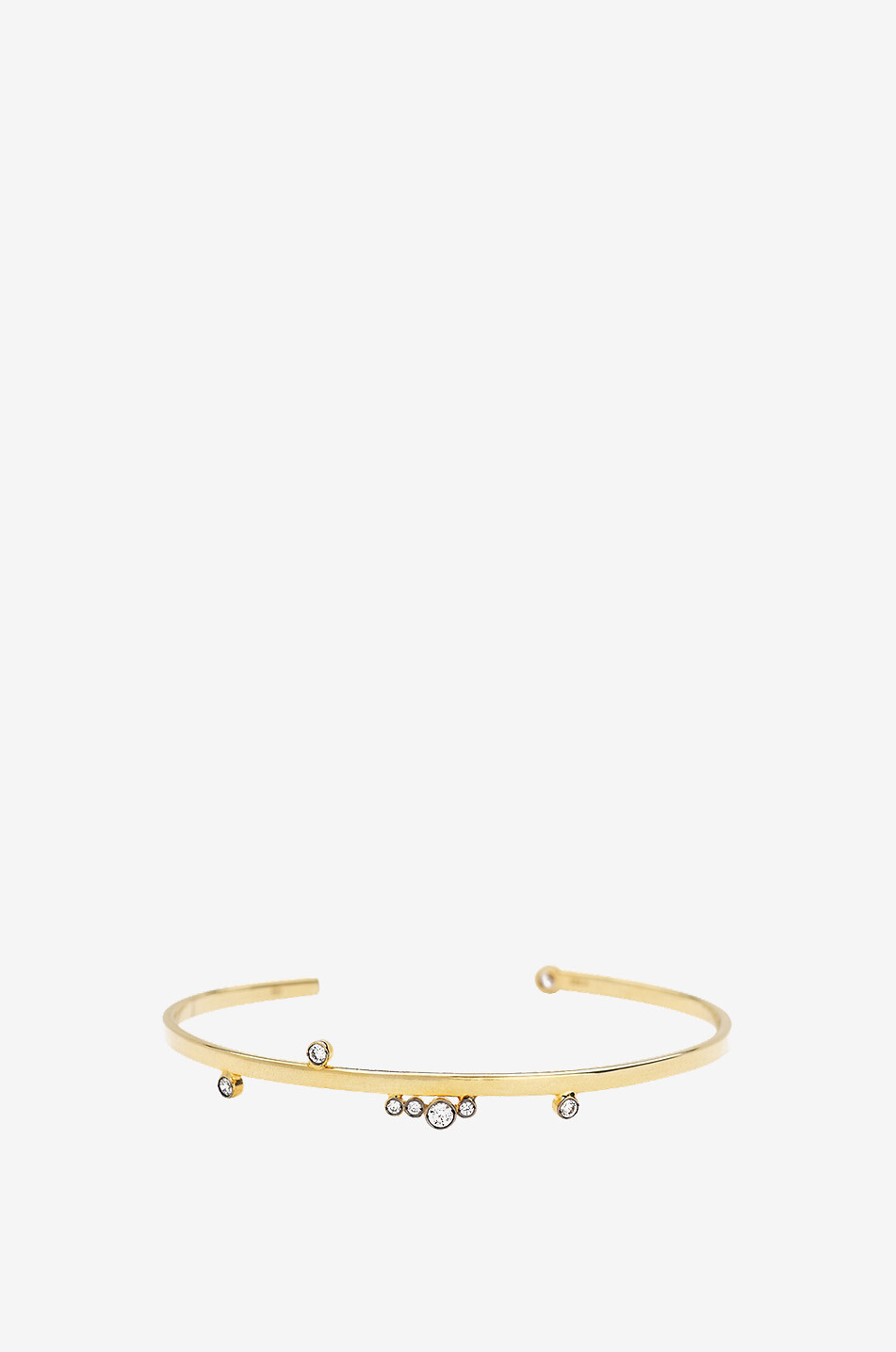 YANNIS SERGAKIS Jonc en or jaune et diamants Fleurs Sauvage 7 Femme DORE 1