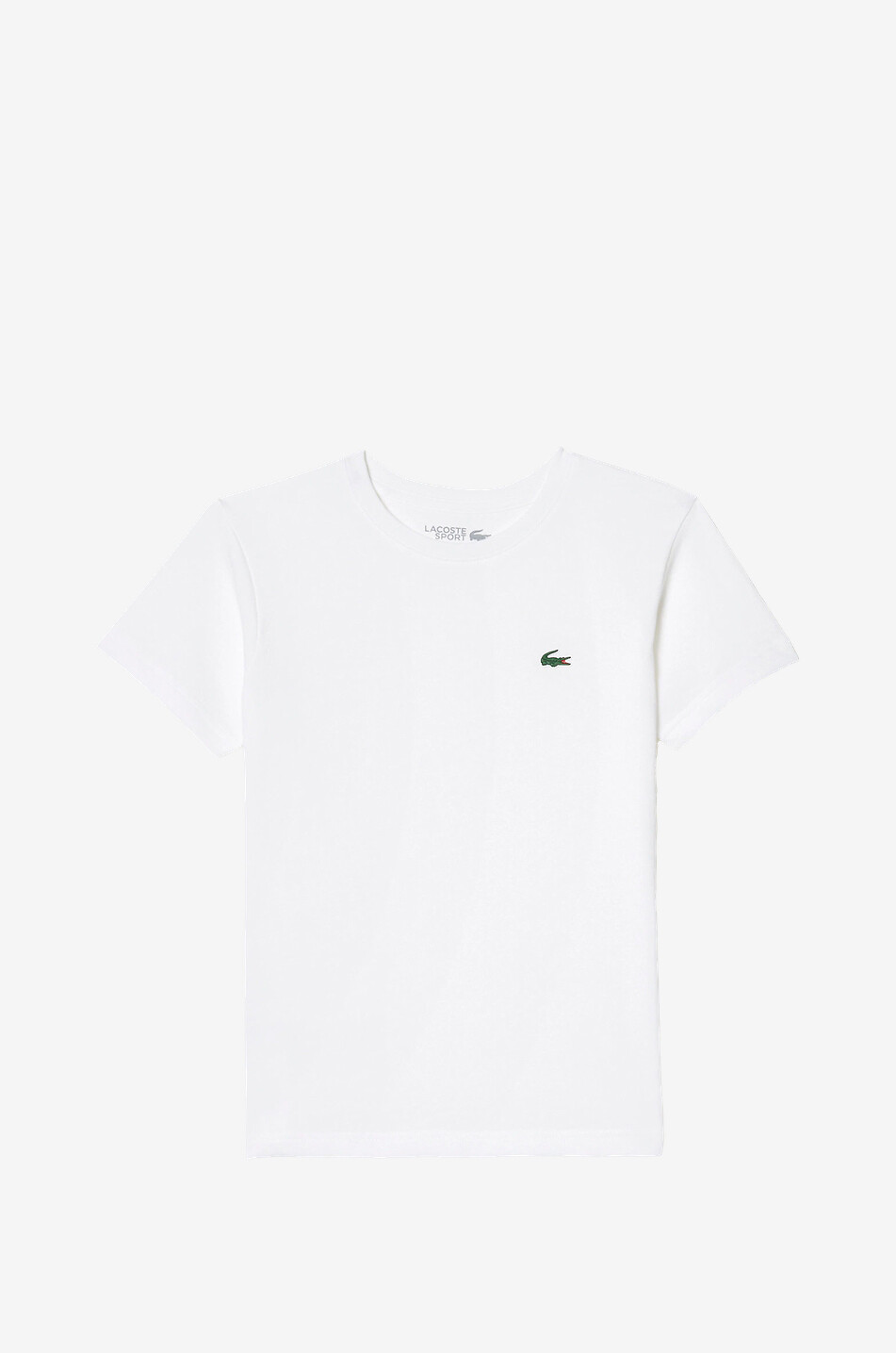 LACOSTE Kinder-Sport-T-Shirt aus Baumwollmix Ultra-Dry Unisex WEISS 1