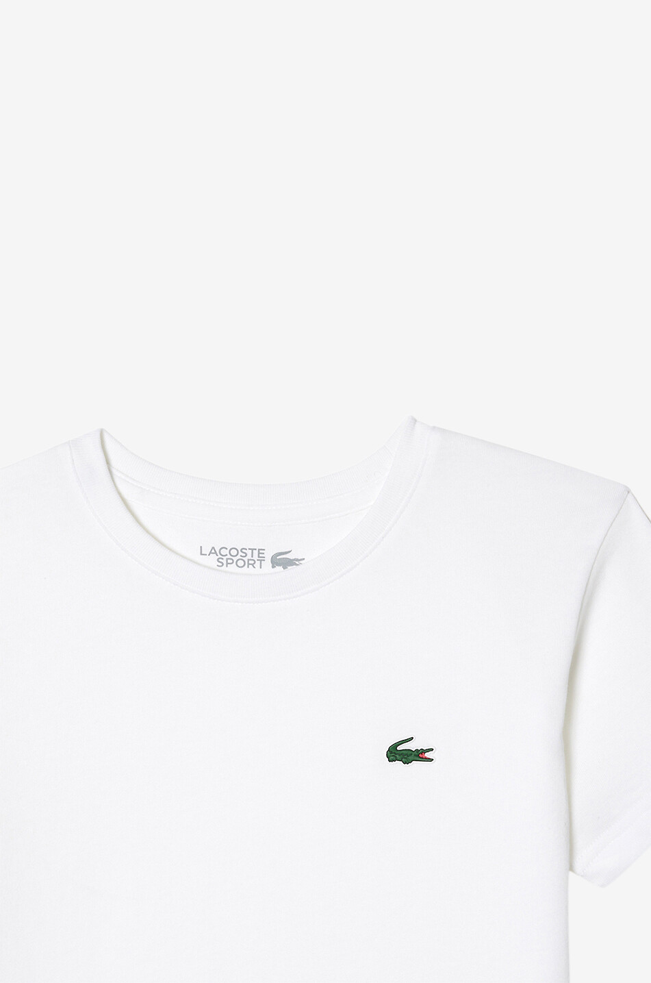 LACOSTE Kinder-Sport-T-Shirt aus Baumwollmix Ultra-Dry Unisex WEISS 5