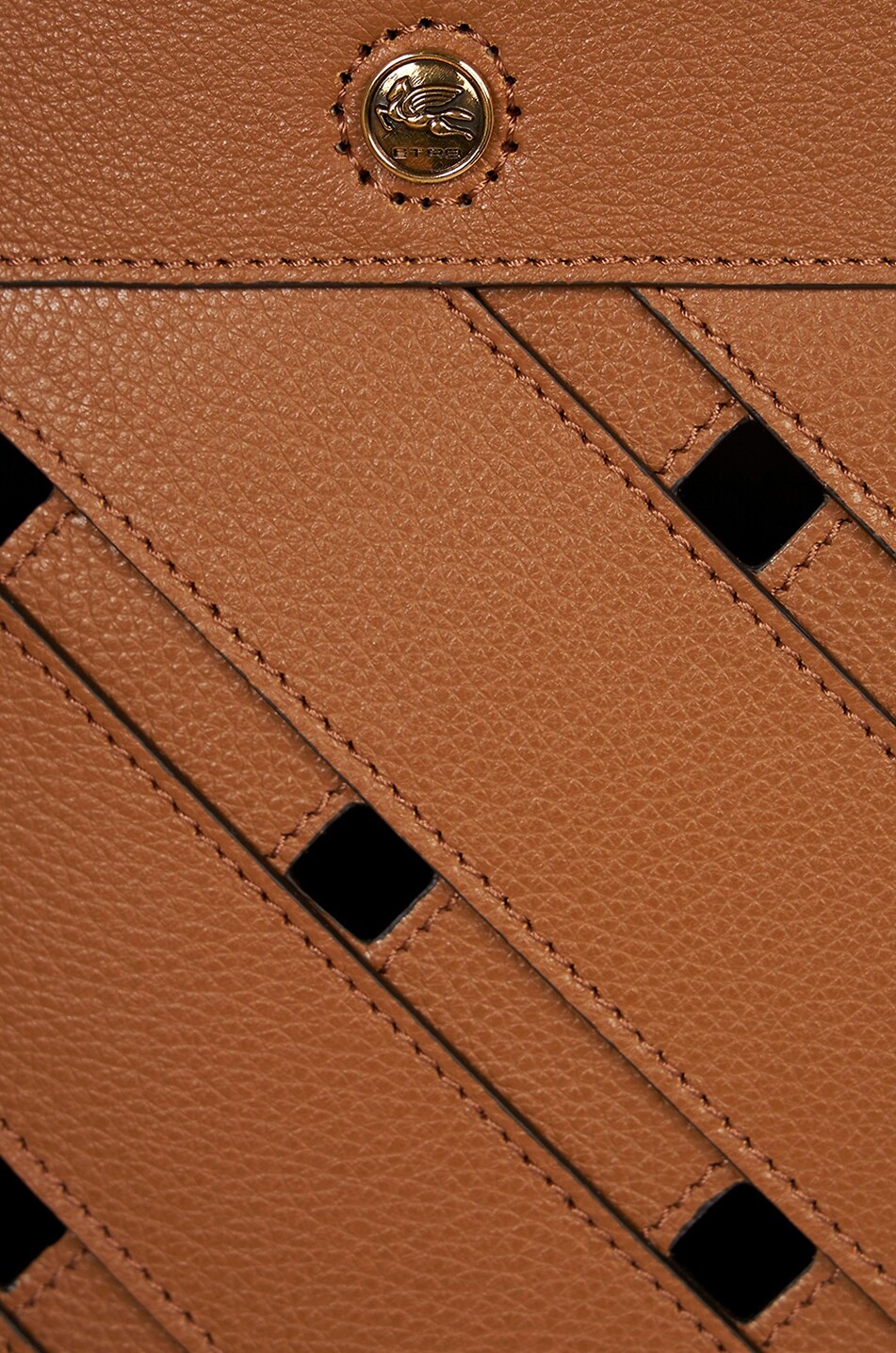 Sac cabas ajouré en cuir grainé Medium