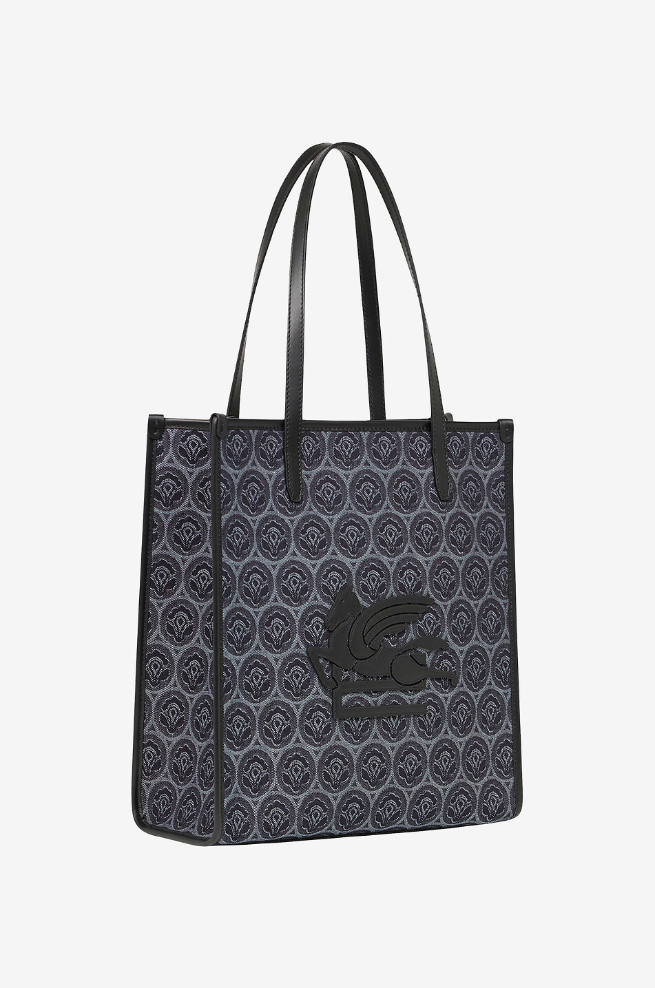 Sac cabas en jacquard de denim Aurea Love Trotter Medium