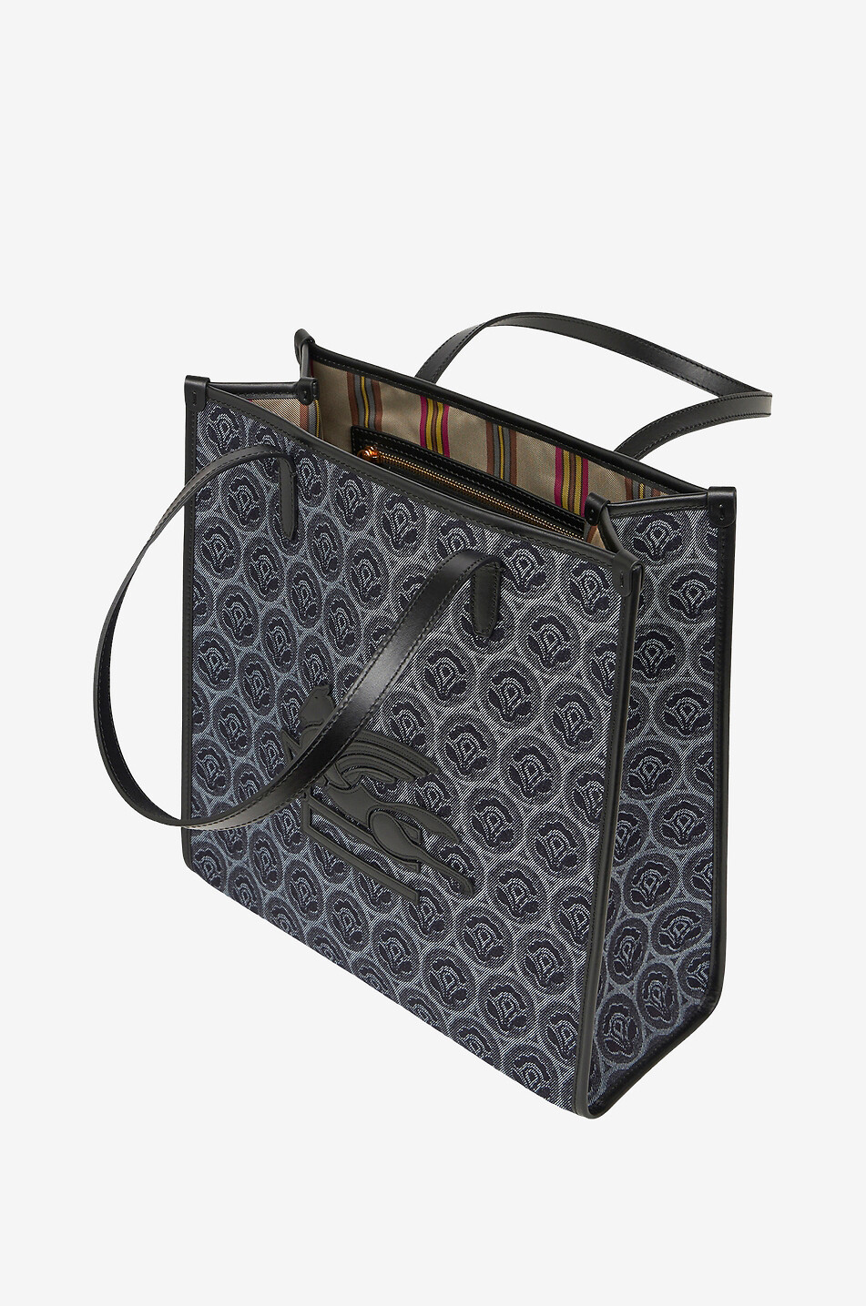 Sac cabas en jacquard de denim Aurea Love Trotter Medium