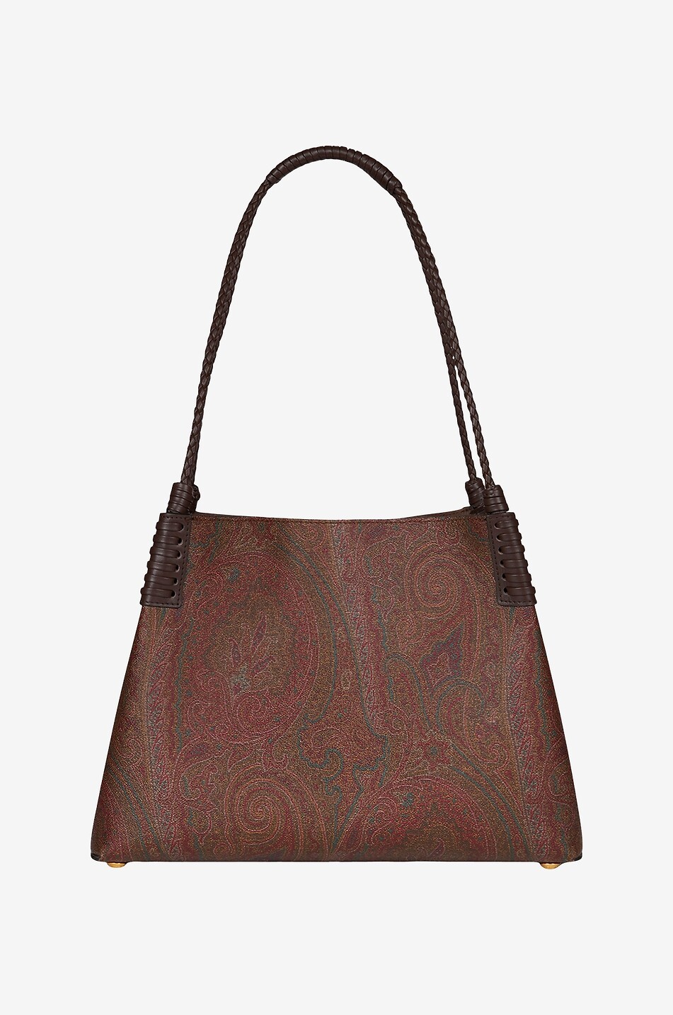 ETRO Sac cabas en jacquard Paisley enduit Libra Small Femme MARRON 6