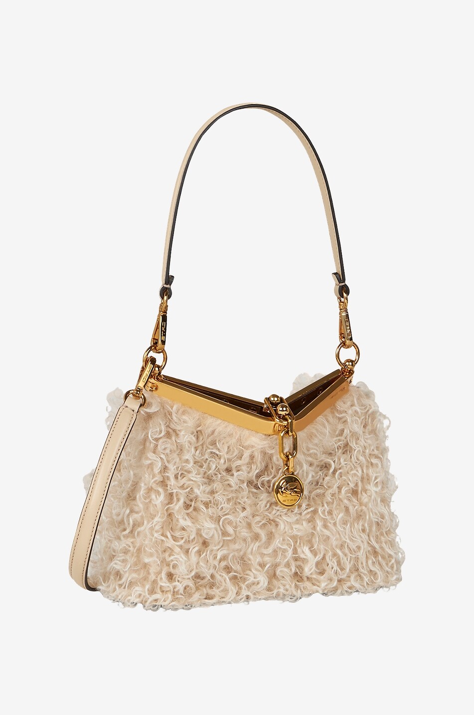 ETRO Vela Mini wool and mohair shoulder bag Women EGGSHELL 2