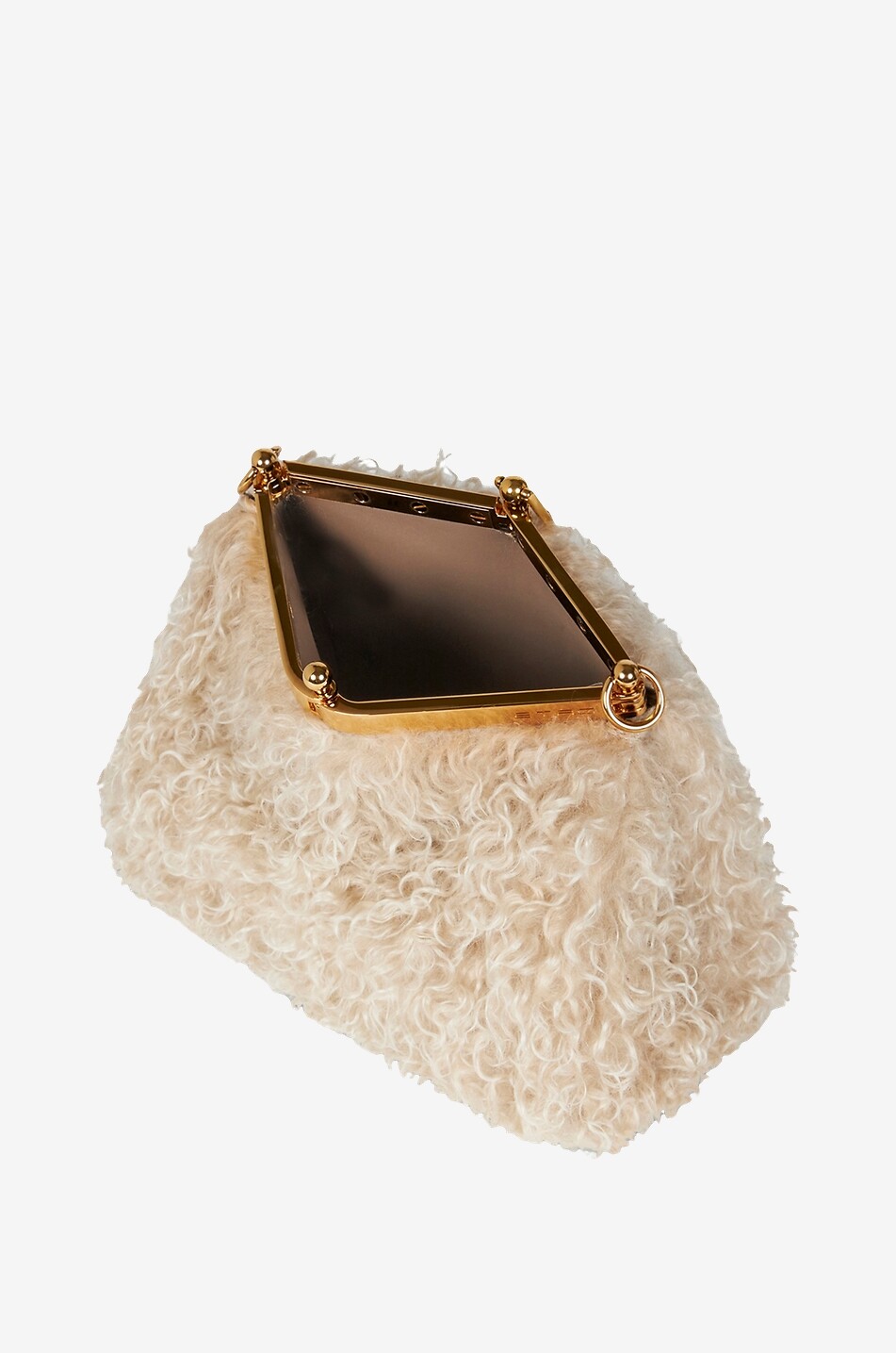ETRO Vela Mini wool and mohair shoulder bag Women EGGSHELL 6