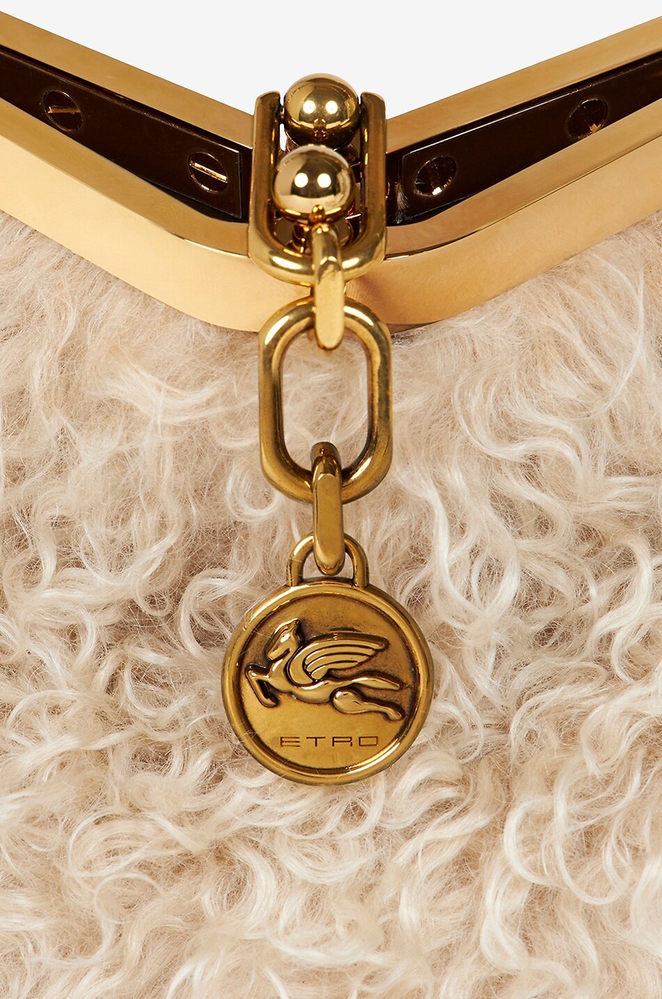 ETRO Vela Mini wool and mohair shoulder bag Women EGGSHELL 8