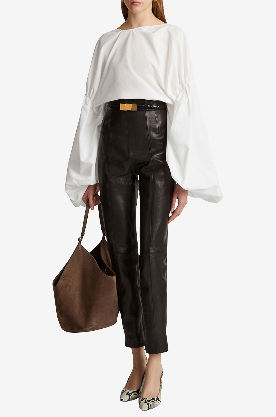 KHAITE Popelinebluse The Quico Top Damen WEISS 2