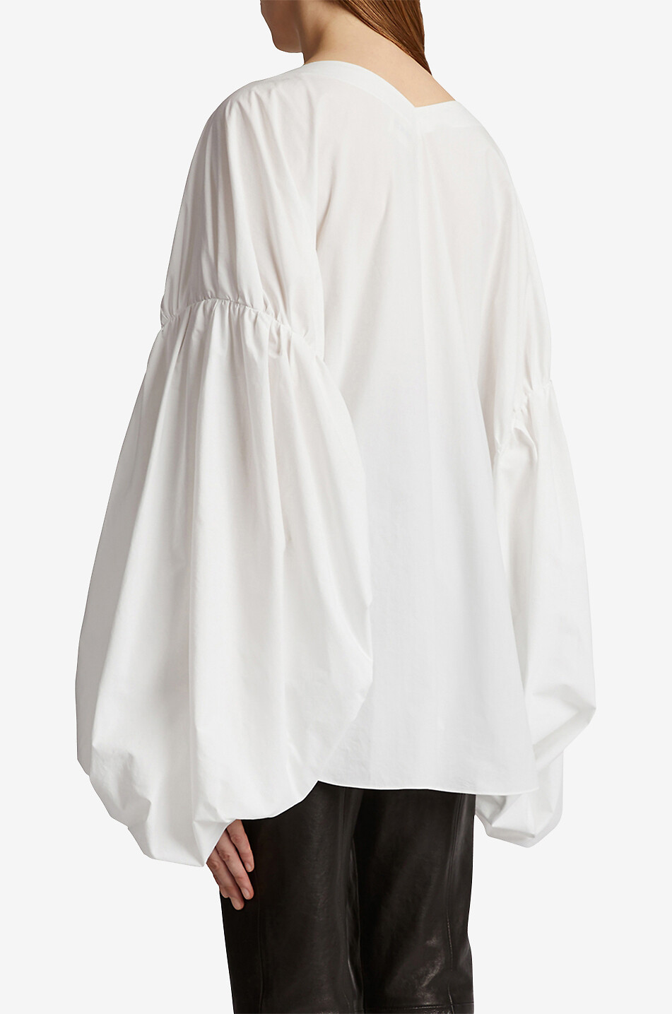 KHAITE Popelinebluse The Quico Top Damen WEISS 4