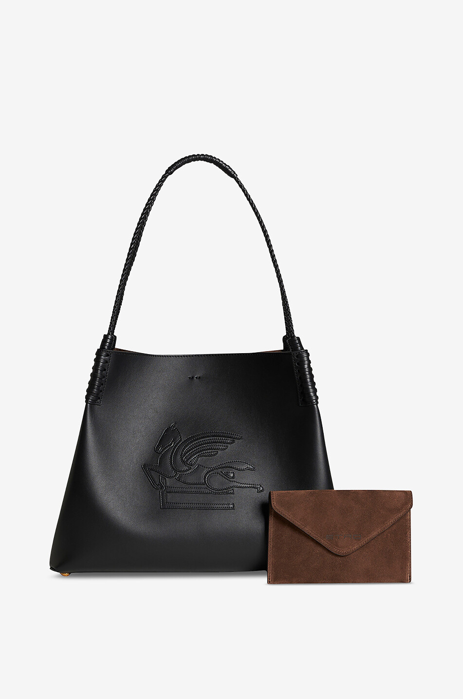 ETRO Libra Medium smooth leather shoulder bag Women BLACK 2