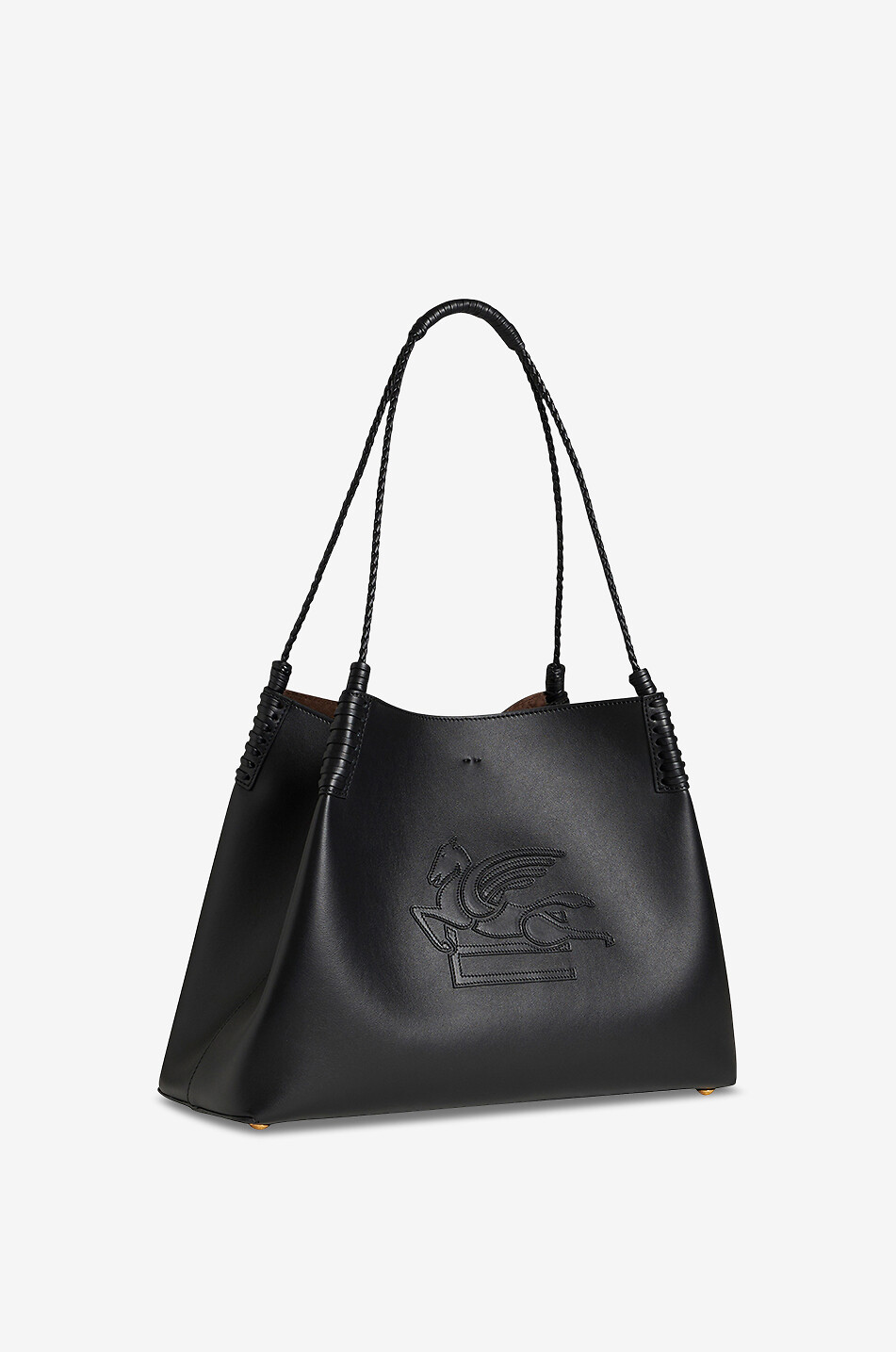 ETRO Libra Medium smooth leather shoulder bag Women BLACK 4