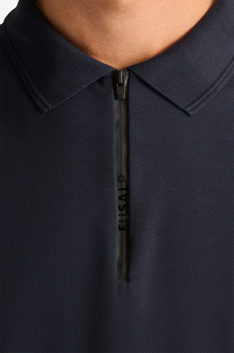 FUSALP Kurzarm-Polohemd mit Zip am Kragen Anatole Herren MITTELBLAU 4