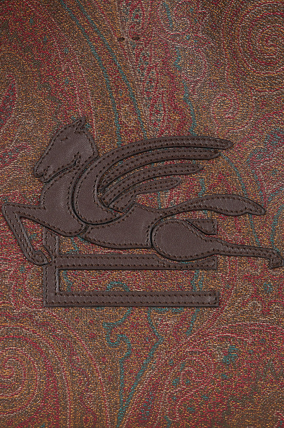 ETRO Sac cabas en jacquard Paisley enduit Libra Small Femme MARRON 7