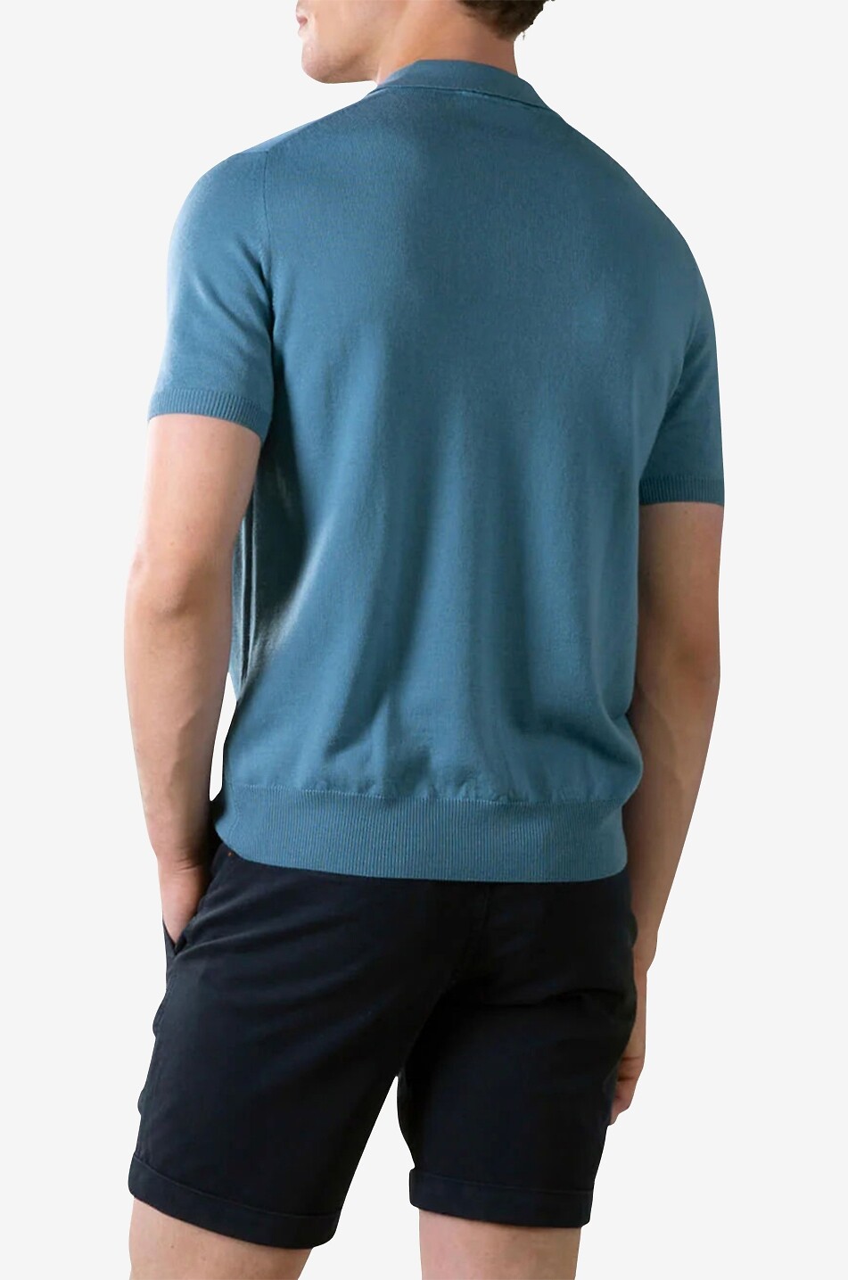 AURELIEN Polo à manches courtes en maille Cashwool Homme BLEU 4