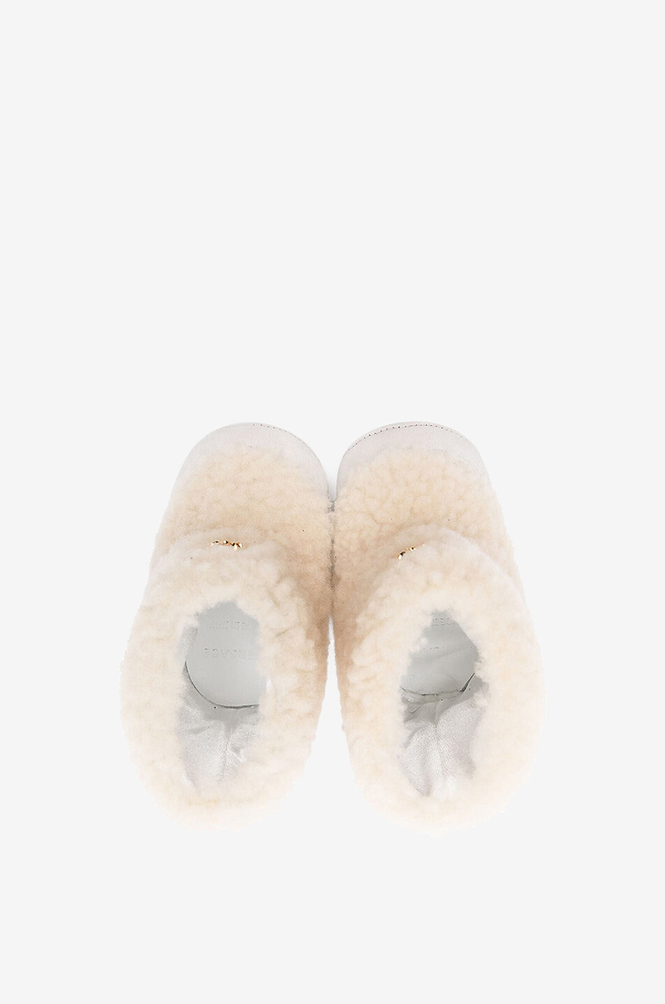 VERSACE Bottines après-ski en peau lainée pour bébé La Medusa Bébé BLANC CASSE 3