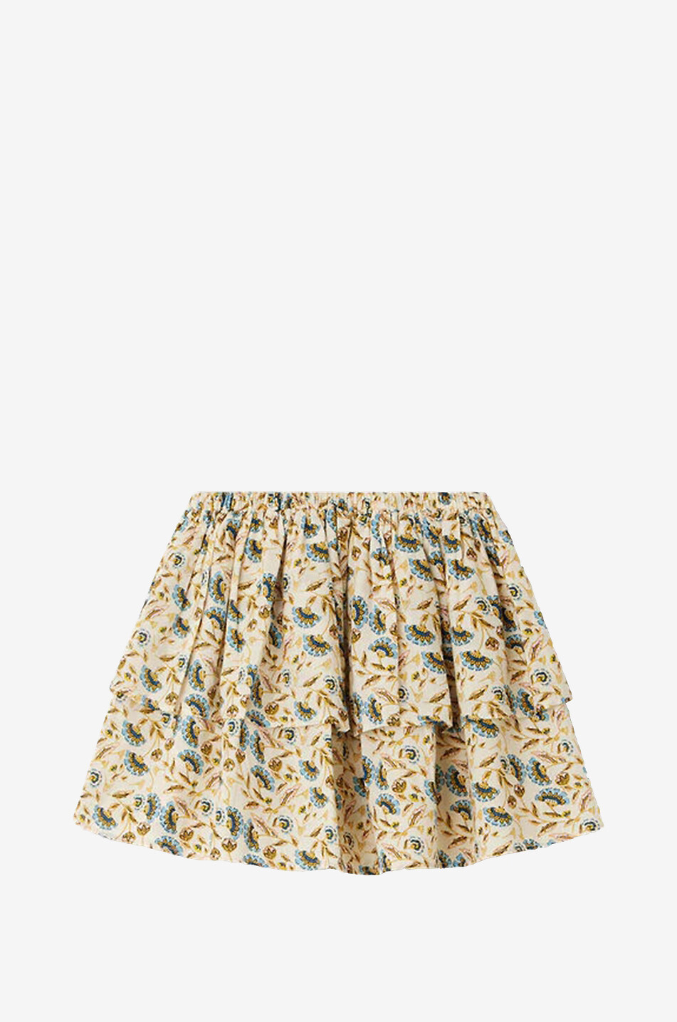 Jupe courte plissée fille en coton Belle