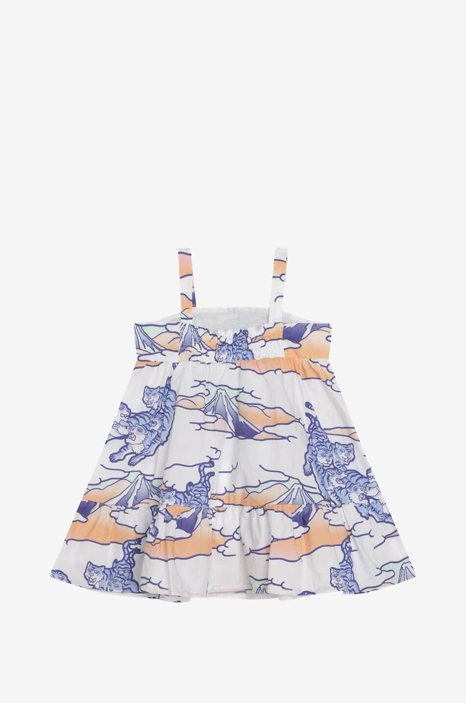 KENZO Baby-Trägerkleid aus Baumwolle Fuji Tigers Baby WEISS 2