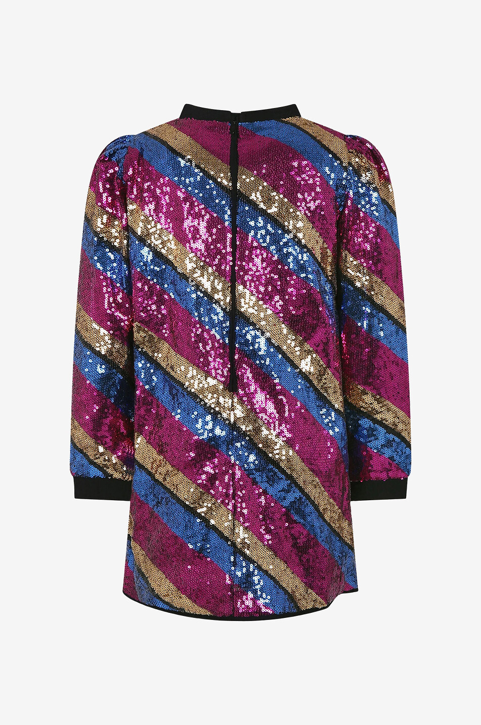 Kurzes gestreiftes Paillettenkleid für Mädchen