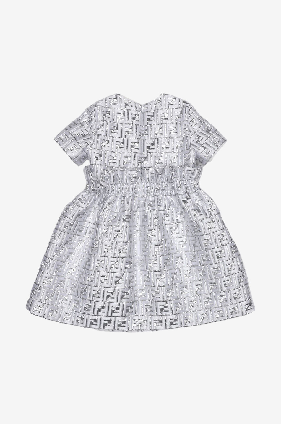 FF All Over girl s silver jacquard dress