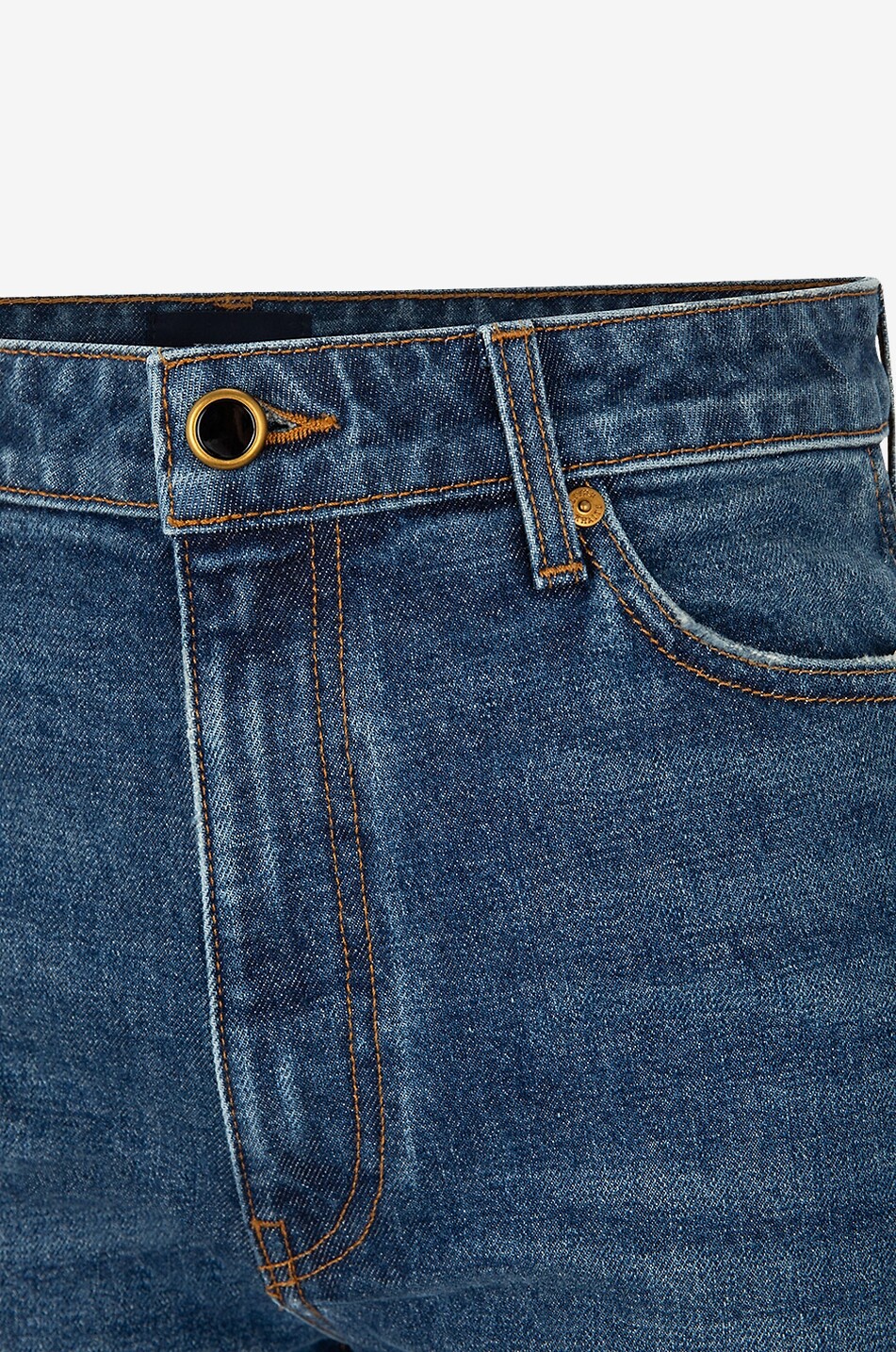 KHAITE The Danielle Prescott high-rise slim fit straight leg jeans Women BLUE 7