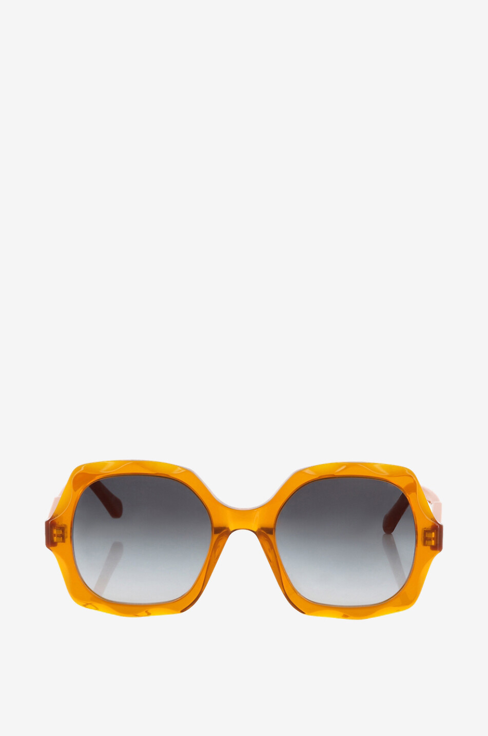 CHLOE Olivia square sunglasses with scallop details Women ORANGE 1