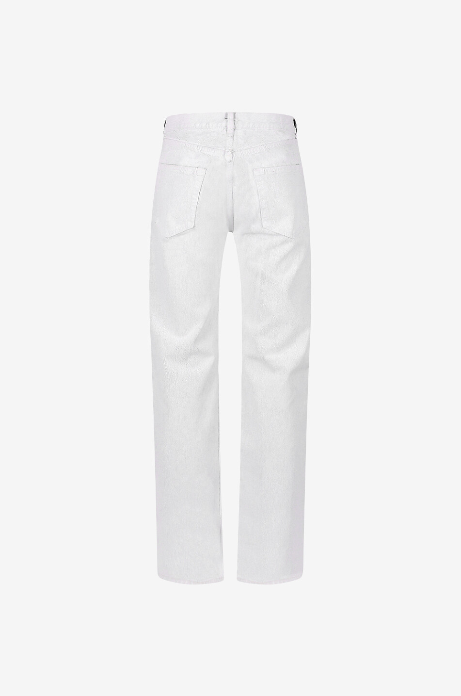 MAISON MARGIELA Straight-leg cracked coated jeans Men WHITE 2