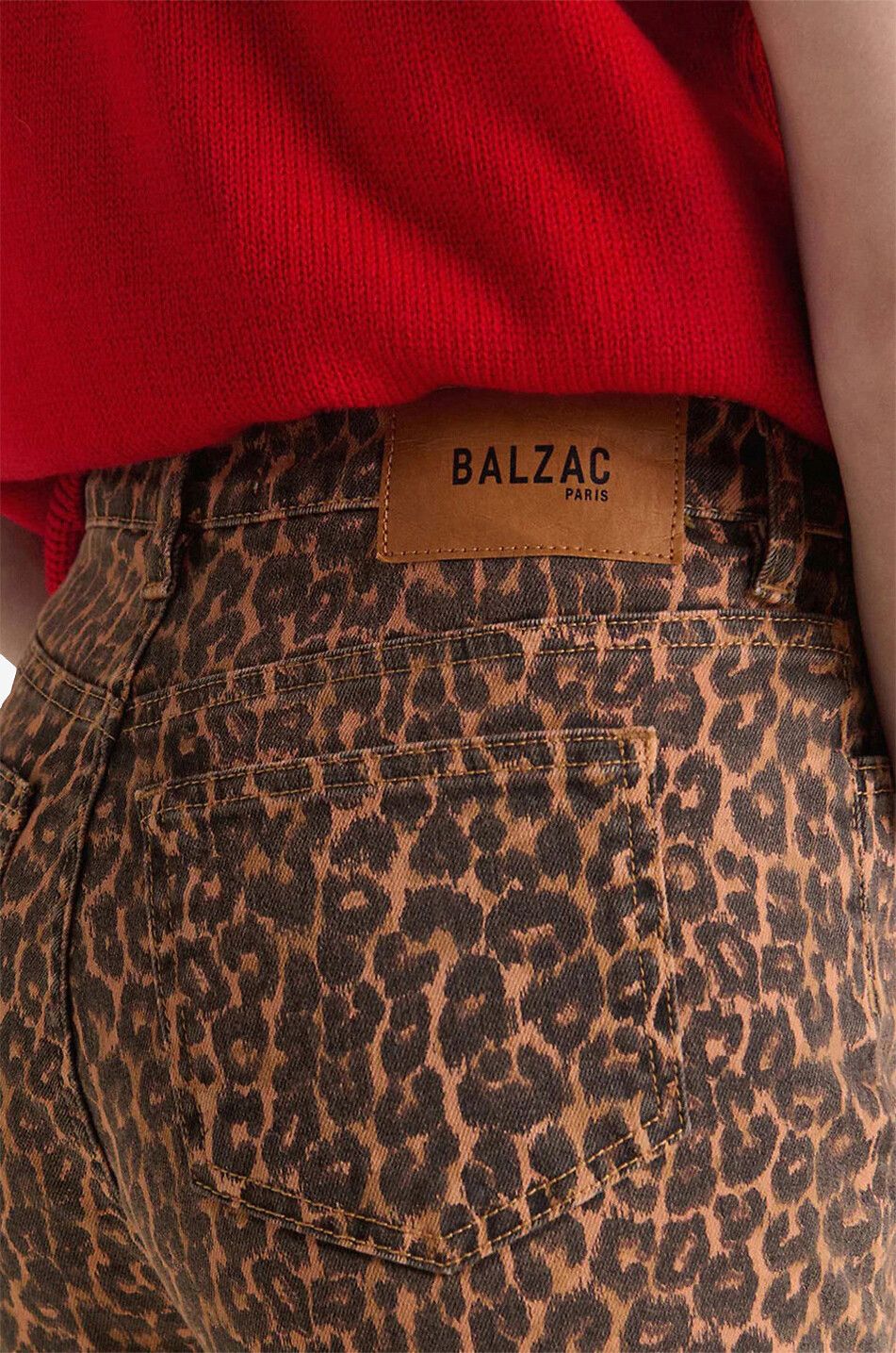 BALZAC PARIS Gerade verkürzte Jeans mit Leopardenprint Austin Damen BRAUN 4