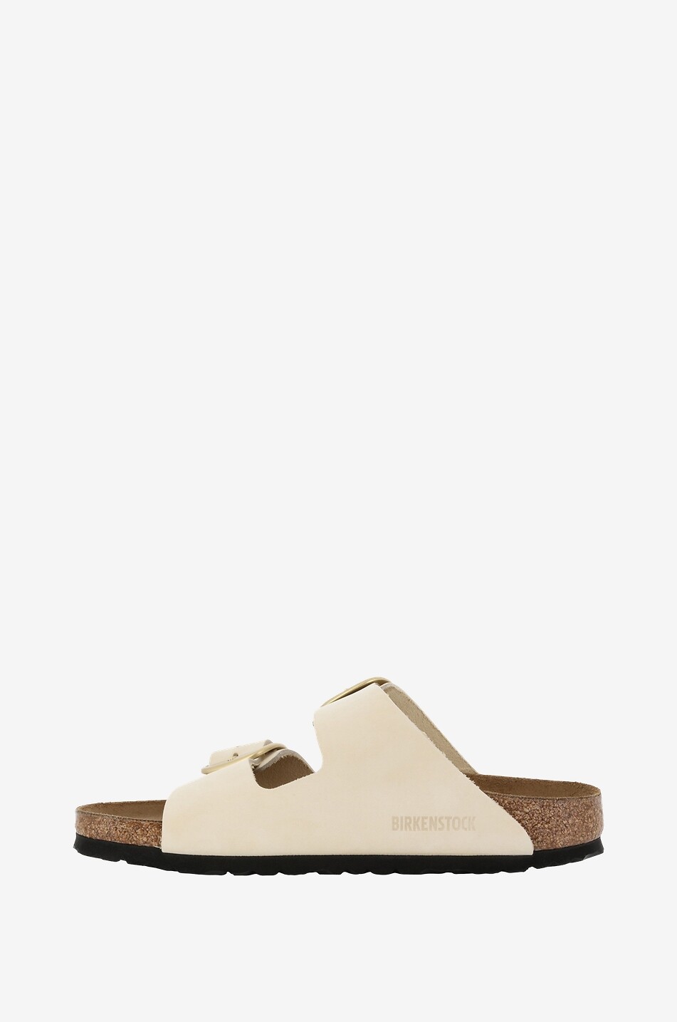 BIRKENSTOCK Flache Pantoletten aus Nubukleder Arizona Big Buckle Damen CREMEFARBEN 3