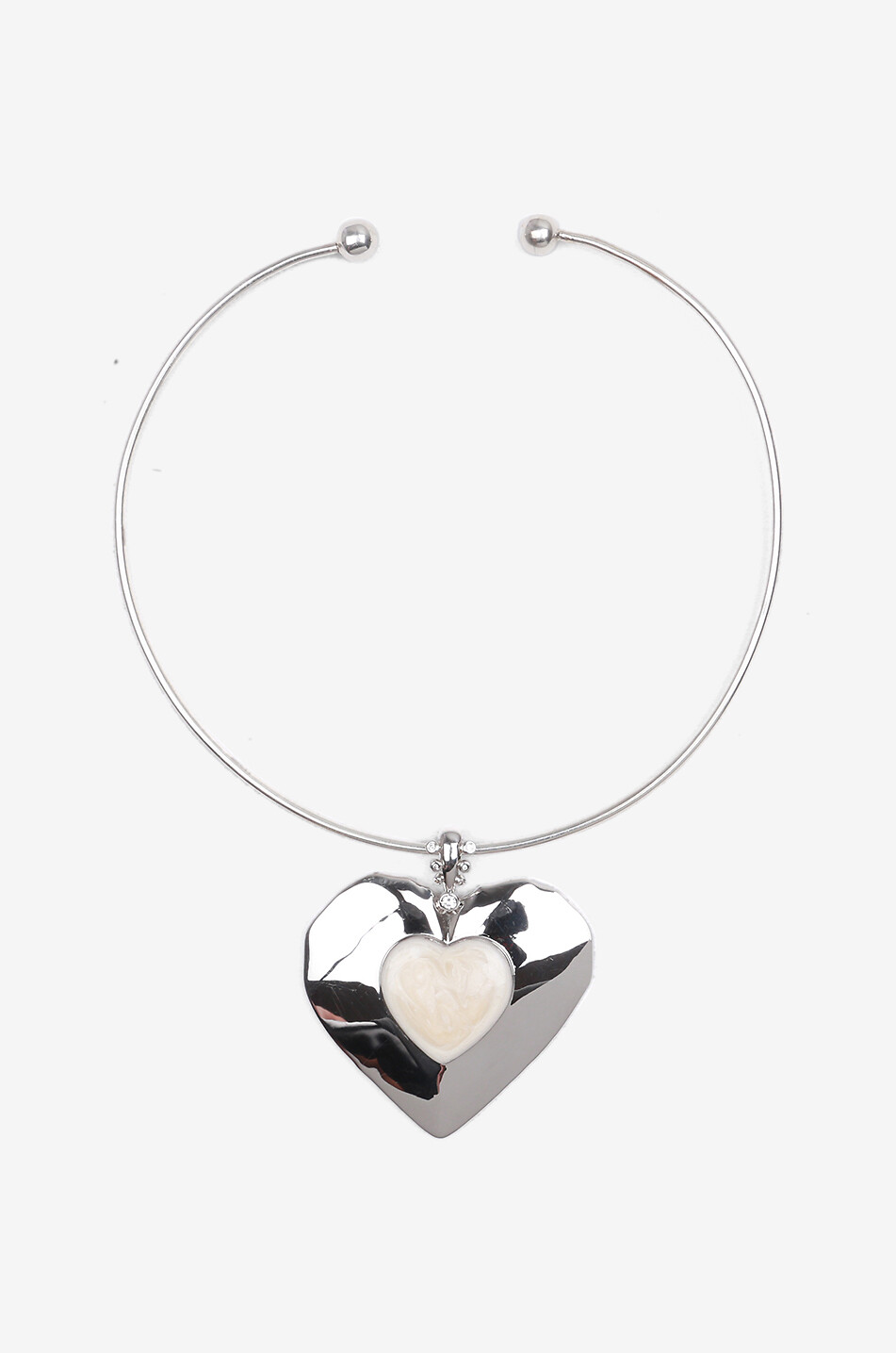 JULIETTA Collier torque argenté avec pendentif Joan Femme GRIS 1