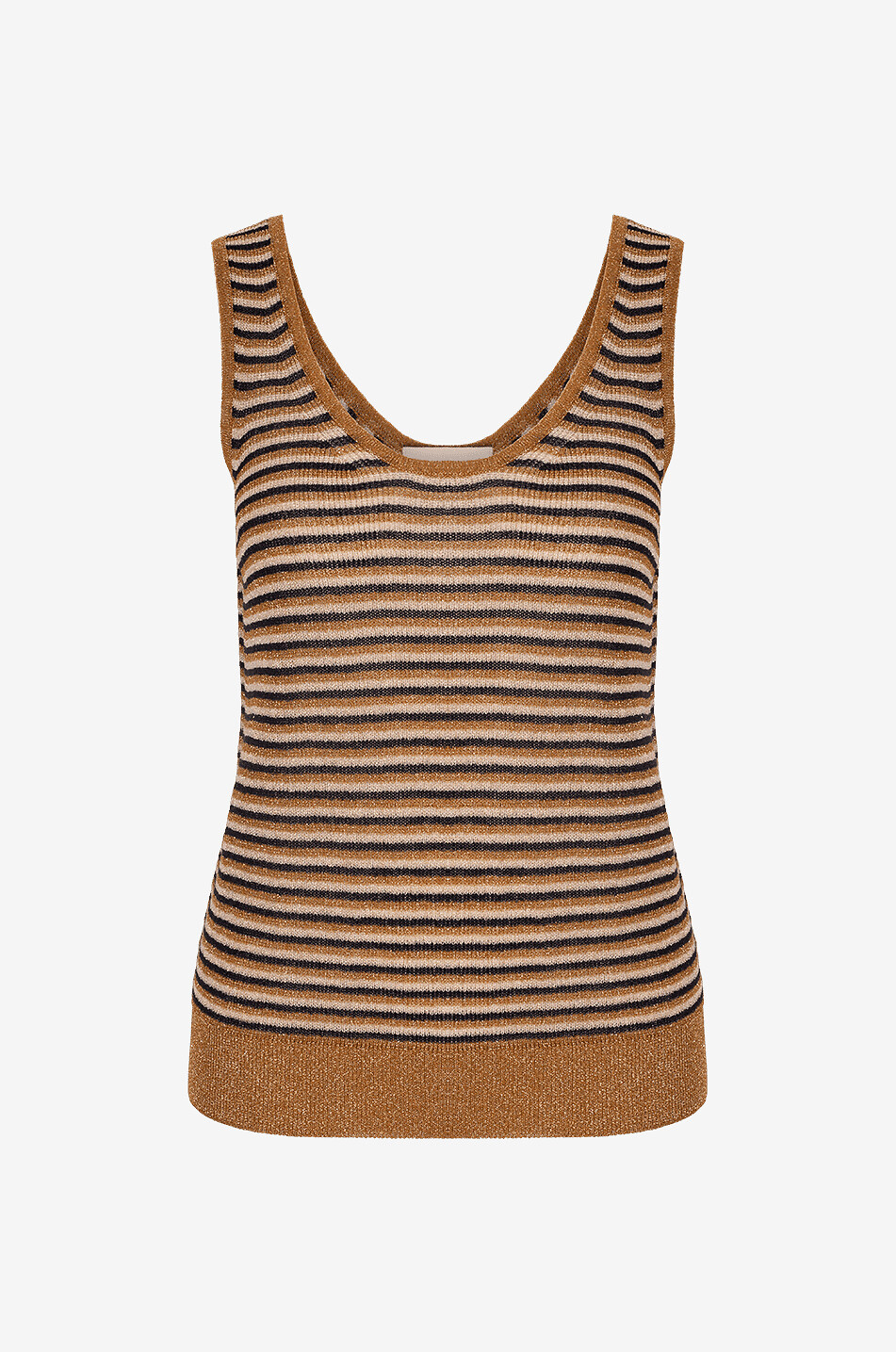 Gestreiftes Strick-Tanktop Liccia