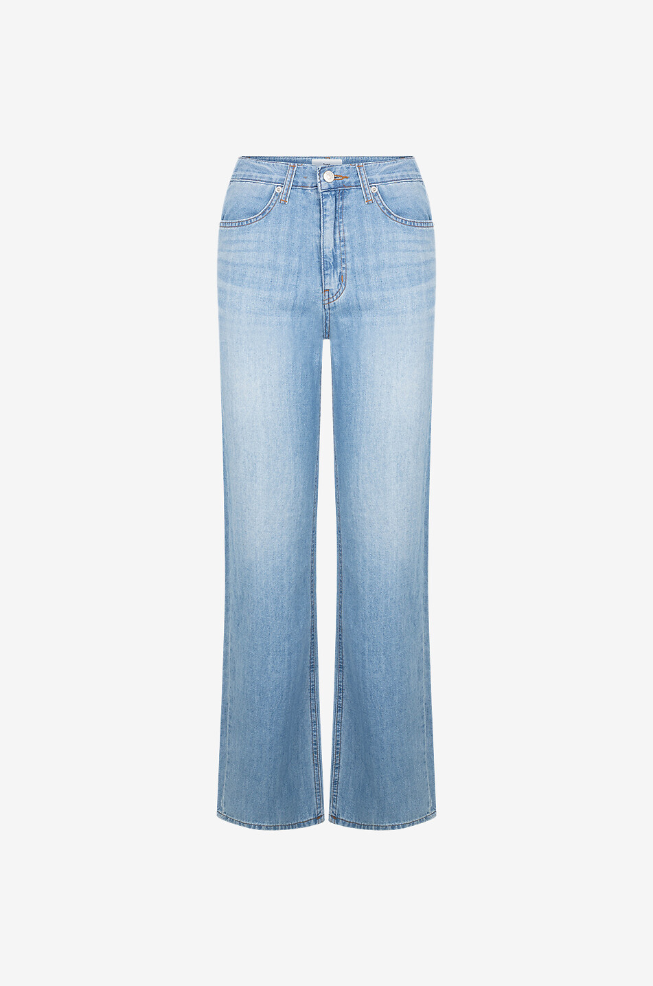 Weite Jeans aus Baumwolle und Leinen Relaxed Linen Denim