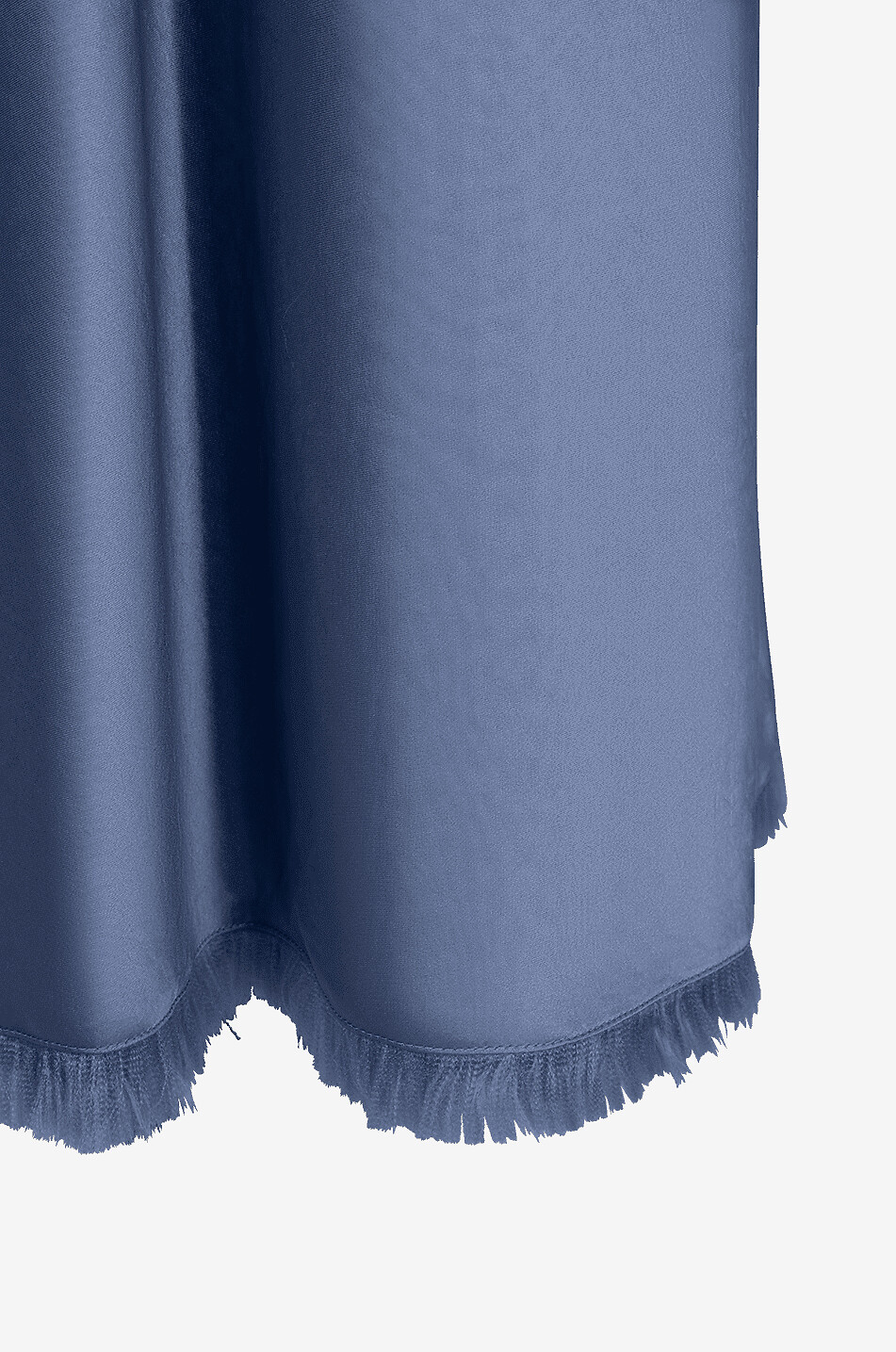 Schmaler Satin-Midirock mit Fransen