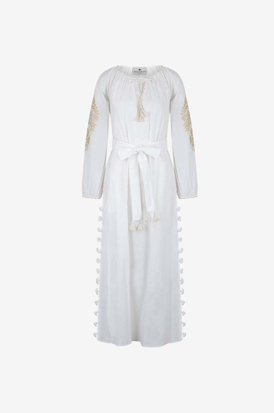 BENARAS BY CITRUS Strand-Kaftan aus Baumwolle mit Lurex-Stickereien Affaire Damen WEISS 1