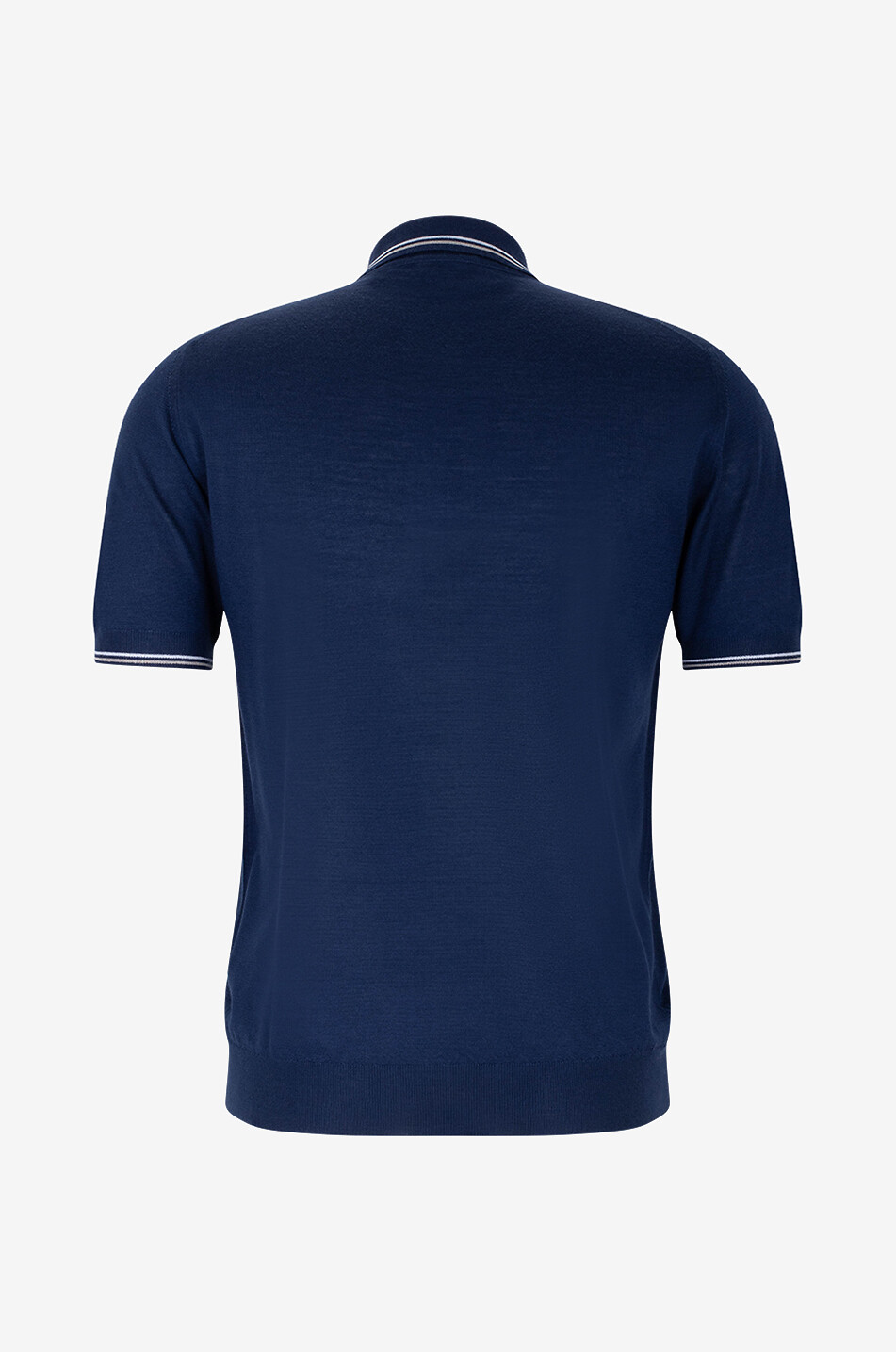 FEDELI Polohemd aus Kaschmir und Seide mit Kontrastkanten Herren DUNKELBLAU 2