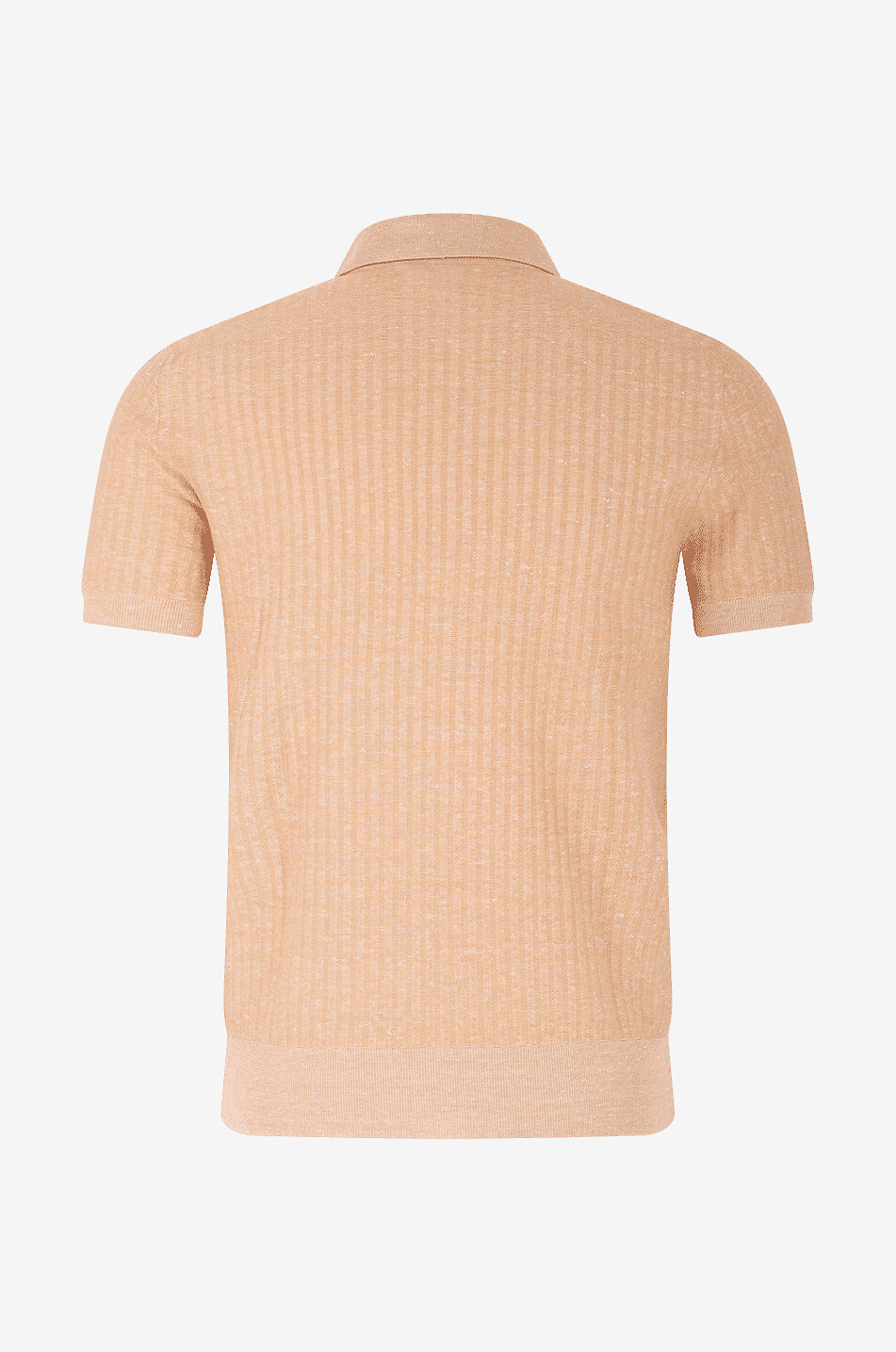 Polo en maille de soie mélangée à col zippé