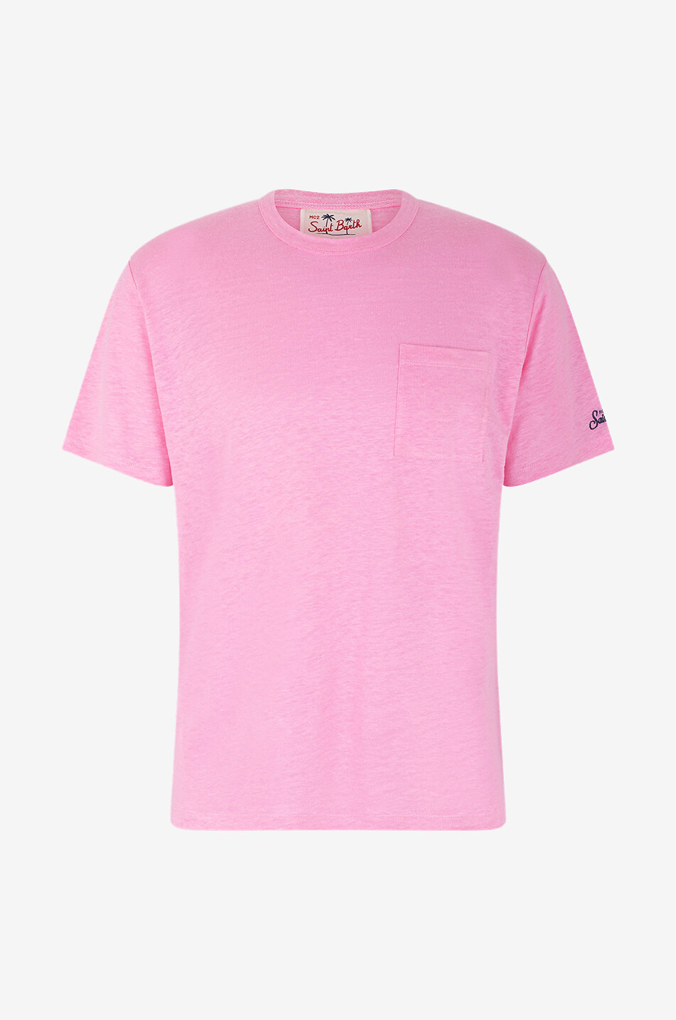 MC2 SAINT BARTH T-shirt à manches courtes en lin Ecstasea Homme ROSE 1