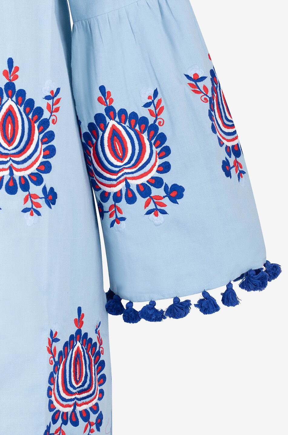 BENARAS BY CITRUS Bestickte Baumwolltunika Rion Damen BLAU 3