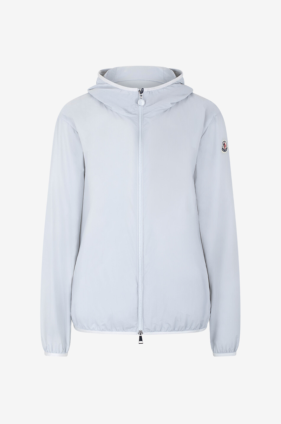 MONCLER Fegeo technical poplin windbreaker jacket Women LIGHT GREY 1